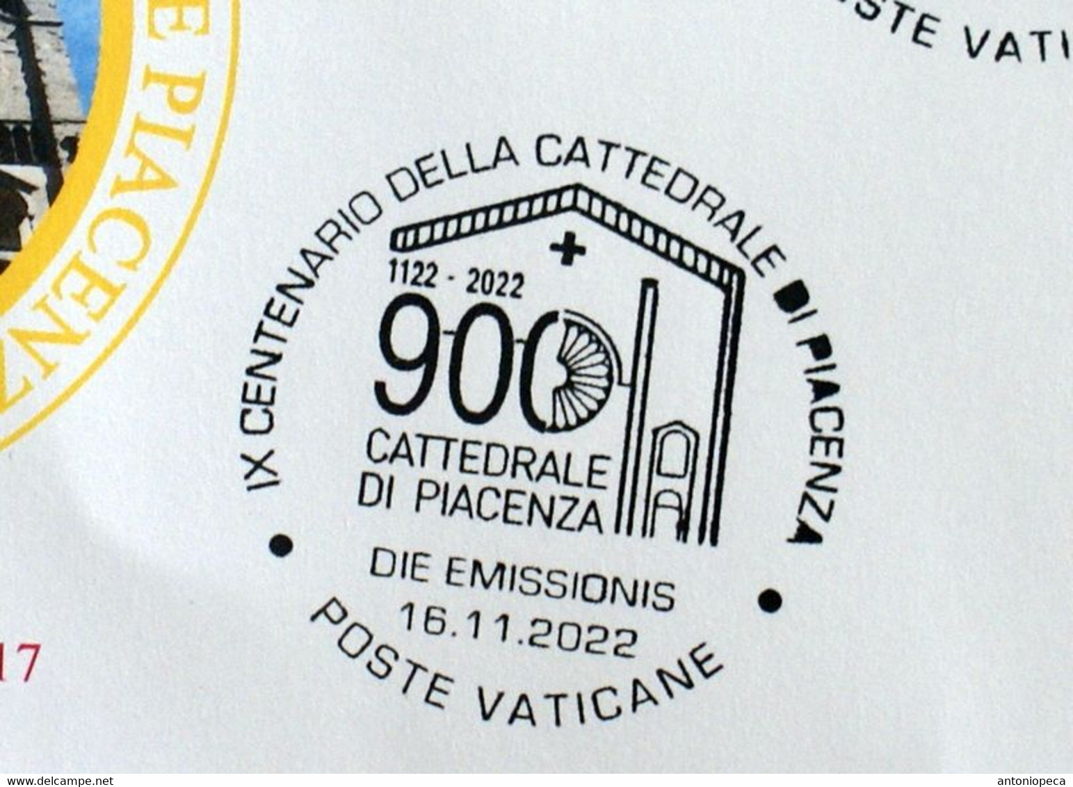 VATICAN 2022, CENTENARY CATTEDRALE PIACENZA  FDC - Unused Stamps