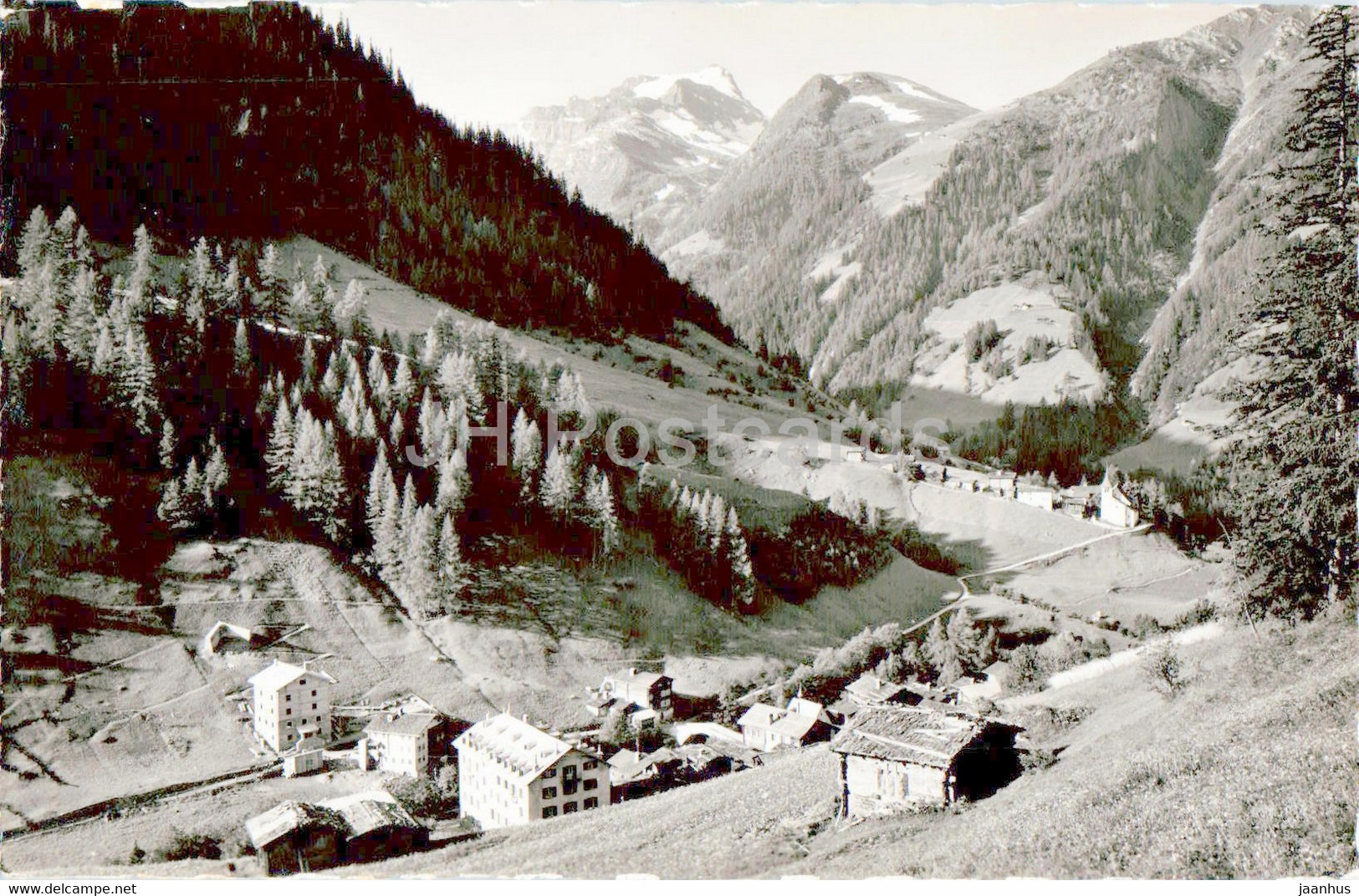 Binn Mit Hullehorn U Hotel Ofenhorn - Old Postcard - Switzerland - Used - Binn