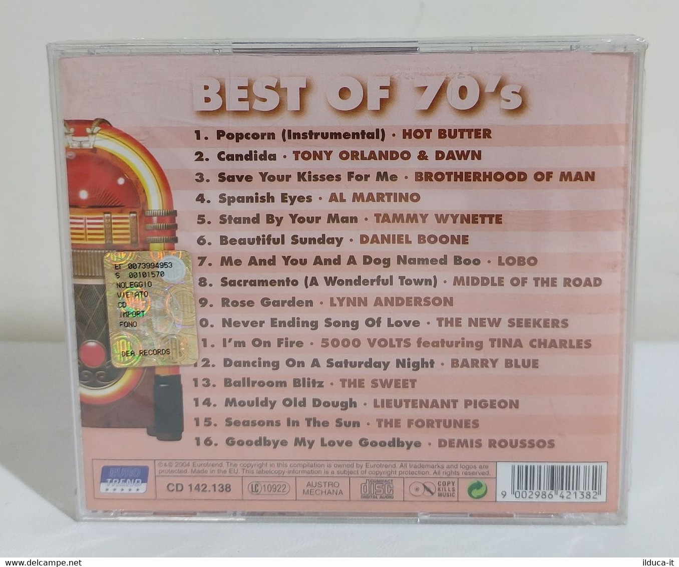 I109196 CD - Best Of 70's (Roussos Hot Butter...) - Euro Trend 2004 - SIGILLATO - Compilaties
