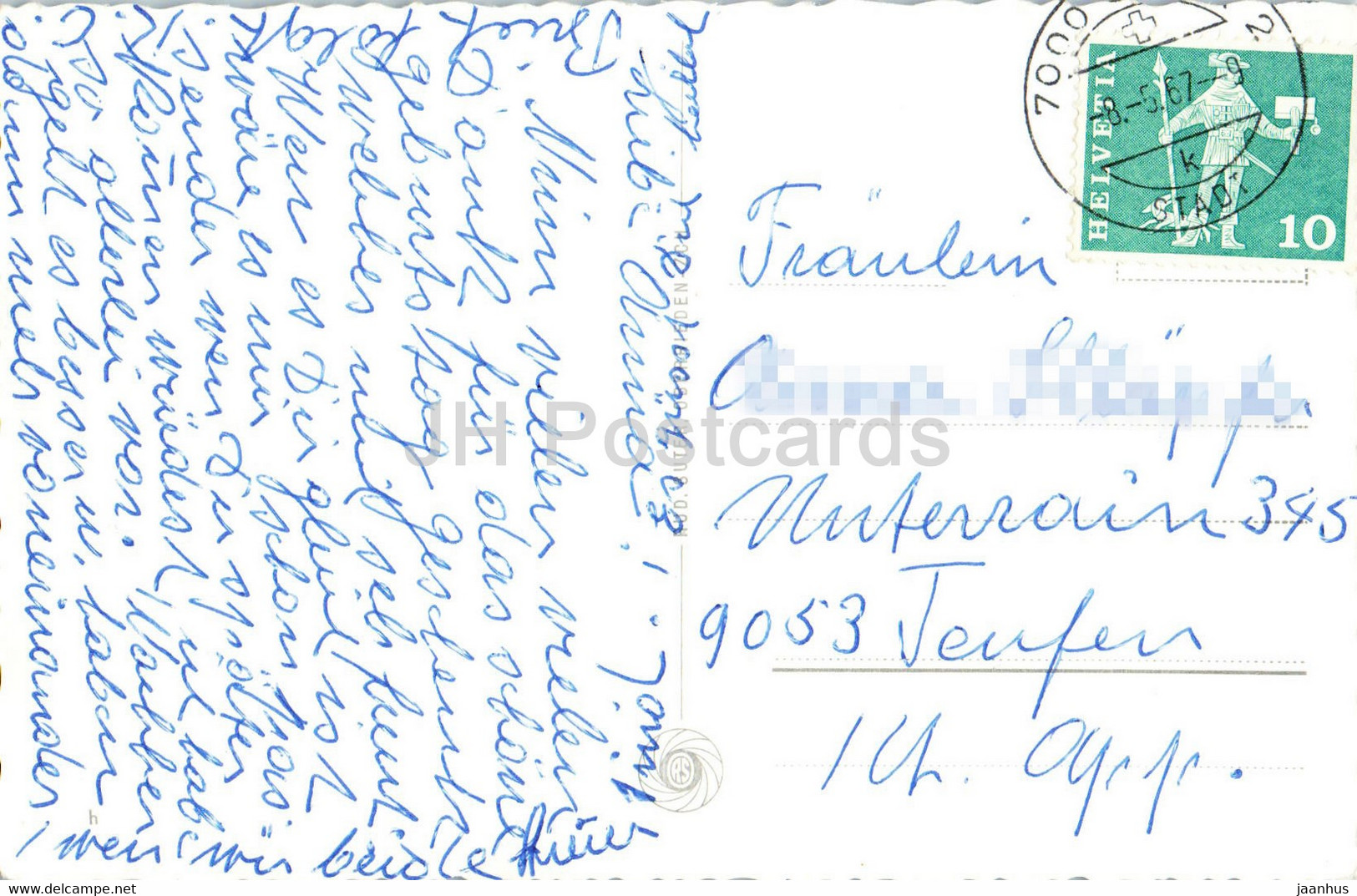 Feldis I D  1500 M - Ringelspitze - 2726 - 1967 - Switzerland - Used - Feldis/Veulden