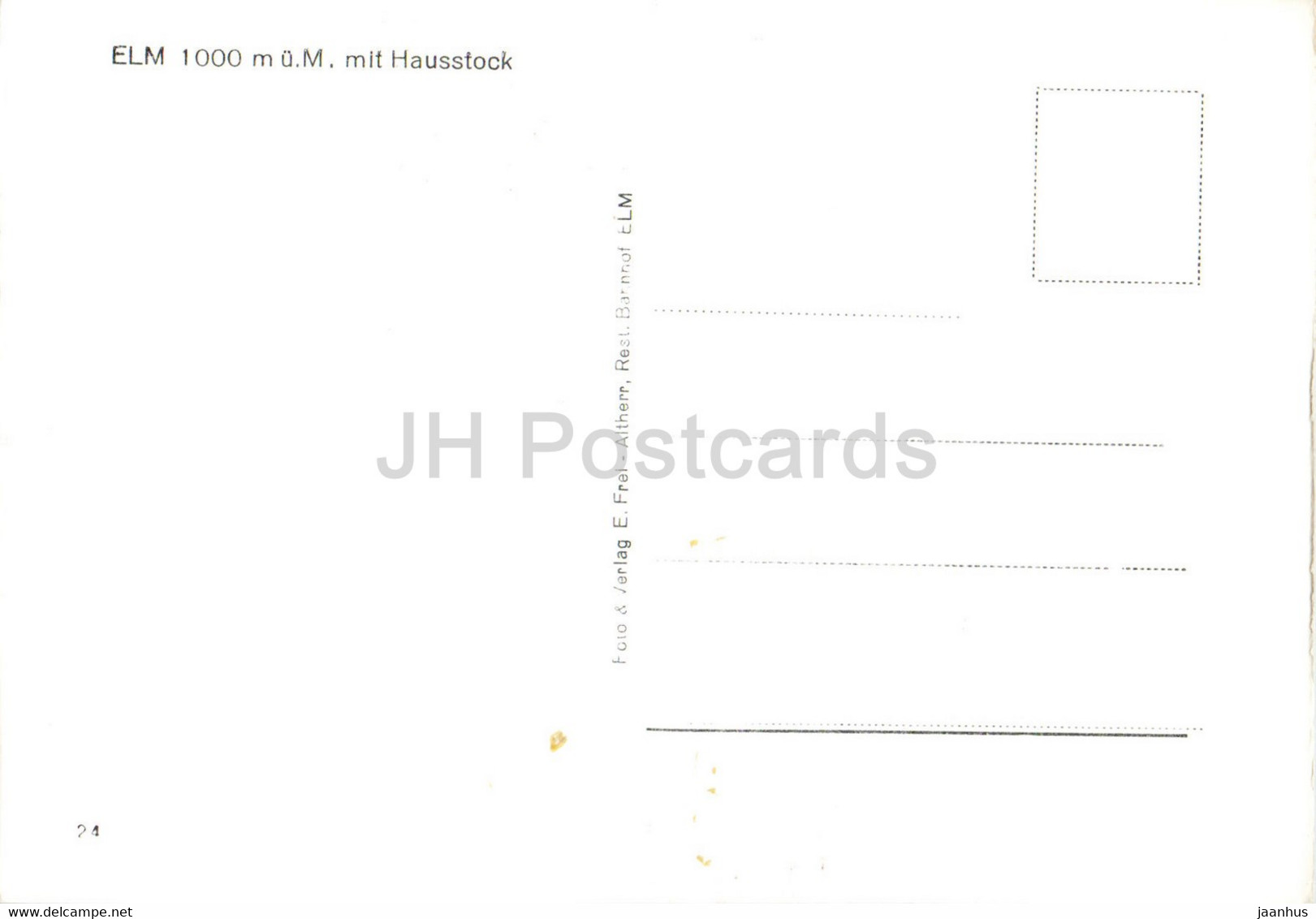 Elm 1000 M Mit Hausstock - Old Postcard - Switzerland - Unused - Elm