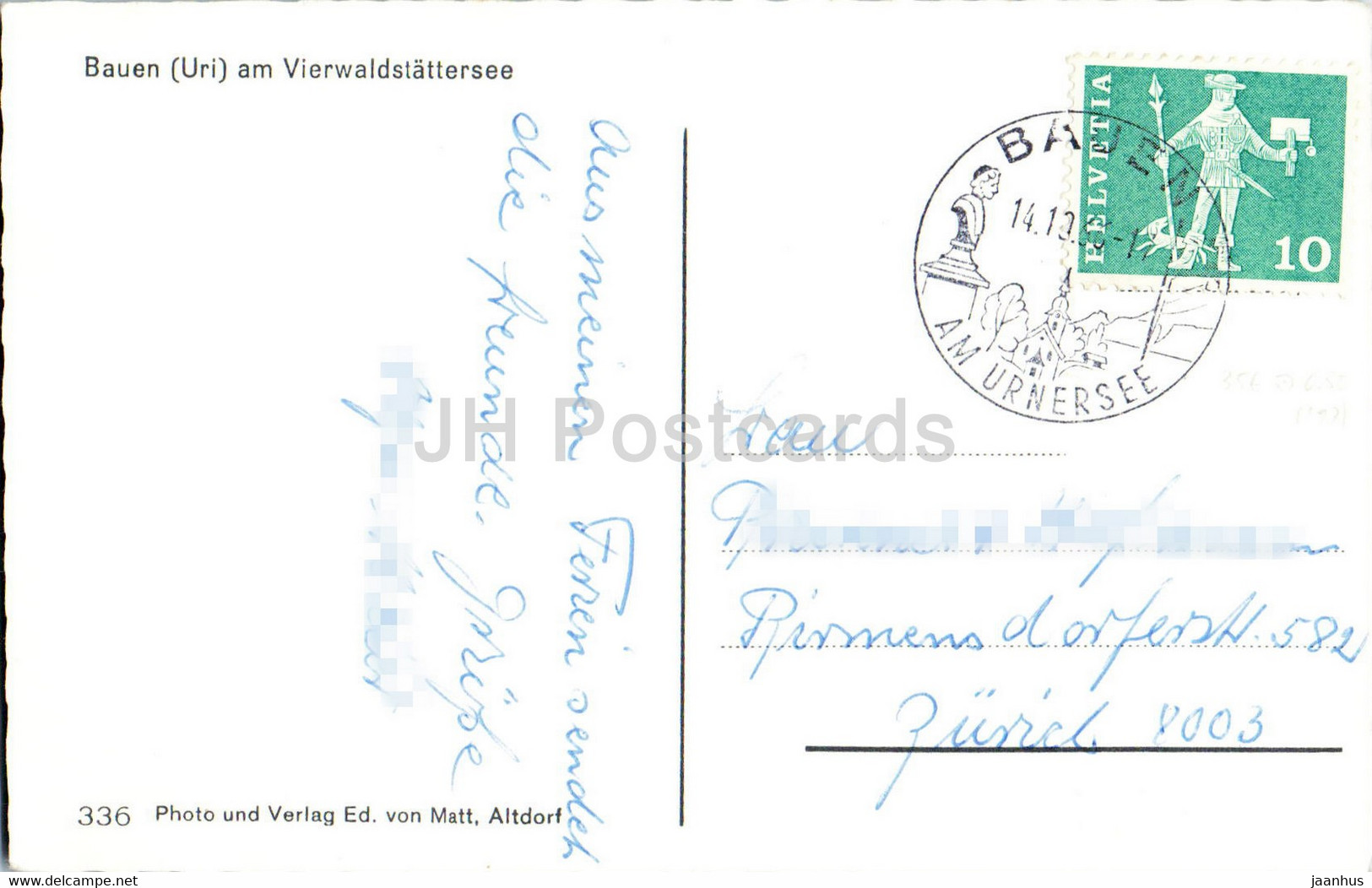 Bauen (Uri) Am Vierwaldstattersee - 336 - 1966 - Switzerland - Used - Bauen