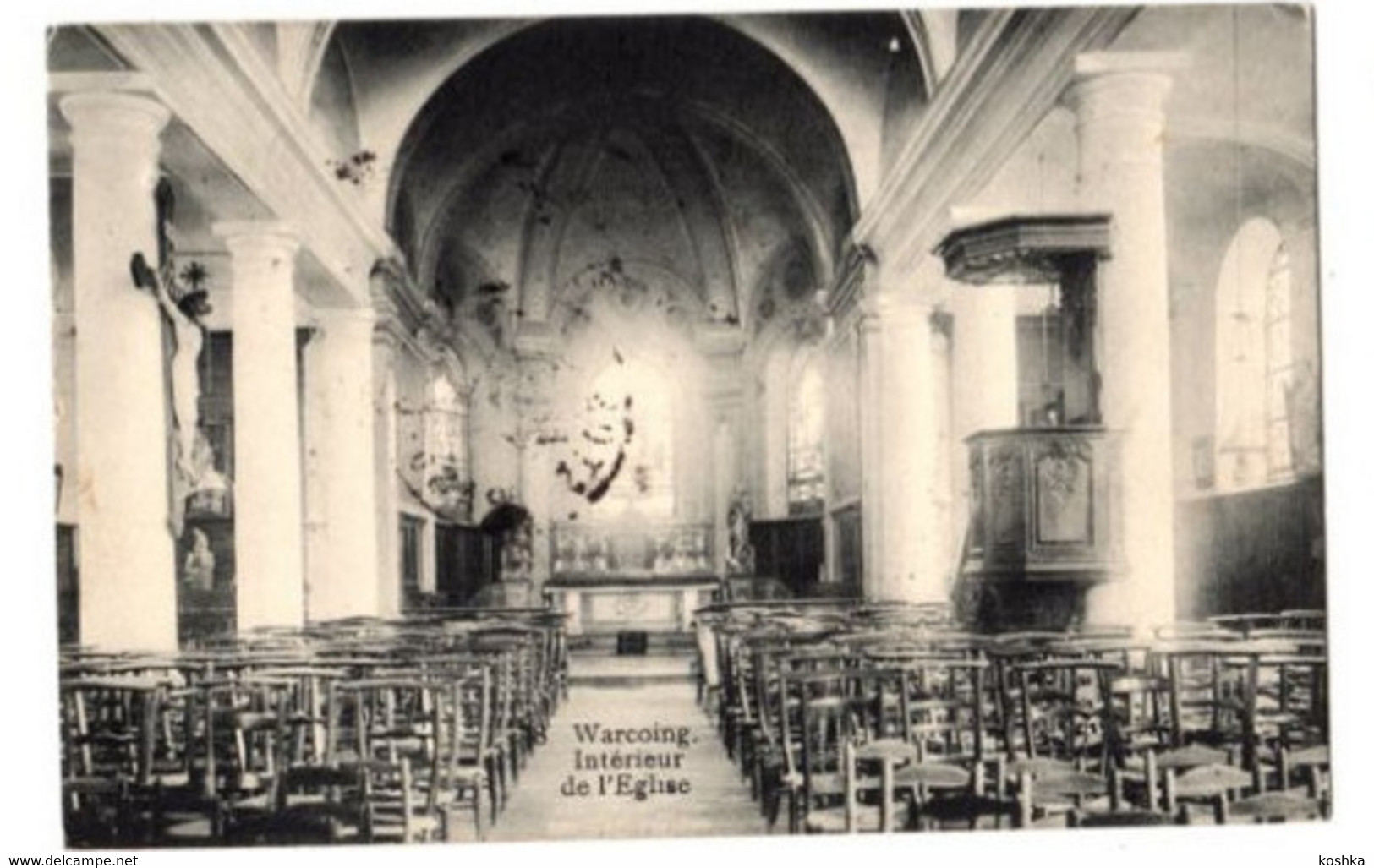 WARCOING - Intérieur De L' Eglise - Envoyée En 1914 - - Pecq