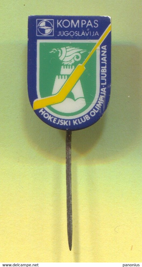 Ice Hockey - Club Olimpija Ljubljana Slovenia, Vintage Pin Badge Abzeichen - Sports D'hiver