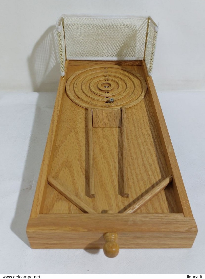 I107610 Giocattolo Flipper In Legno - Mini Skeeball Game - Brain Teasers, Brain Games