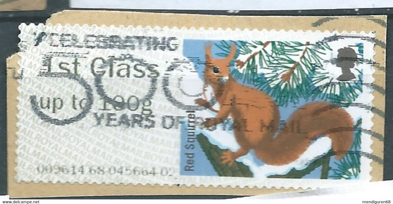 GROSBRITANNIEN GRANDE BRETAGNE GB POST&GO 2015 WINTER FUR AND FEATHERS:RED SQUIRREL 1ST CLASS Up To 100g PAPER SG FS146 - Post & Go Stamps