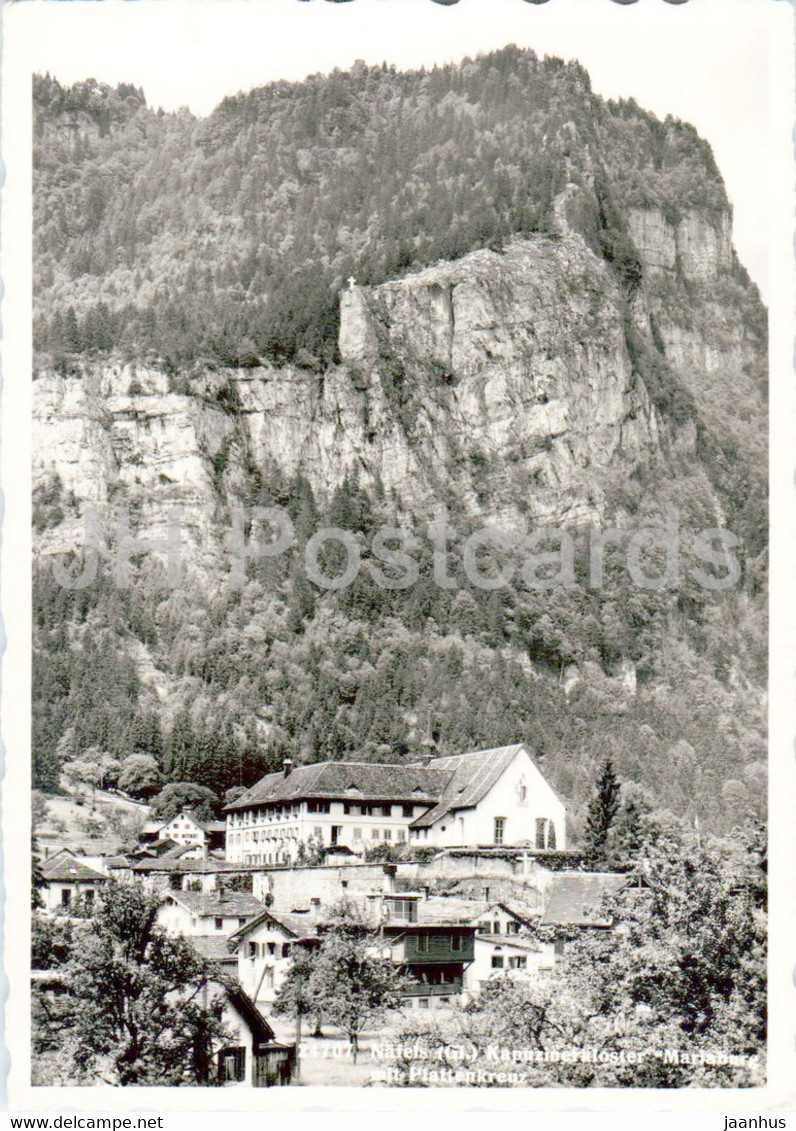 Nafels - Kapuzinerkloster Mariaburg Mit Plattenkreutz - 24707 - Old Postcard - Switzerland - Unused - Näfels