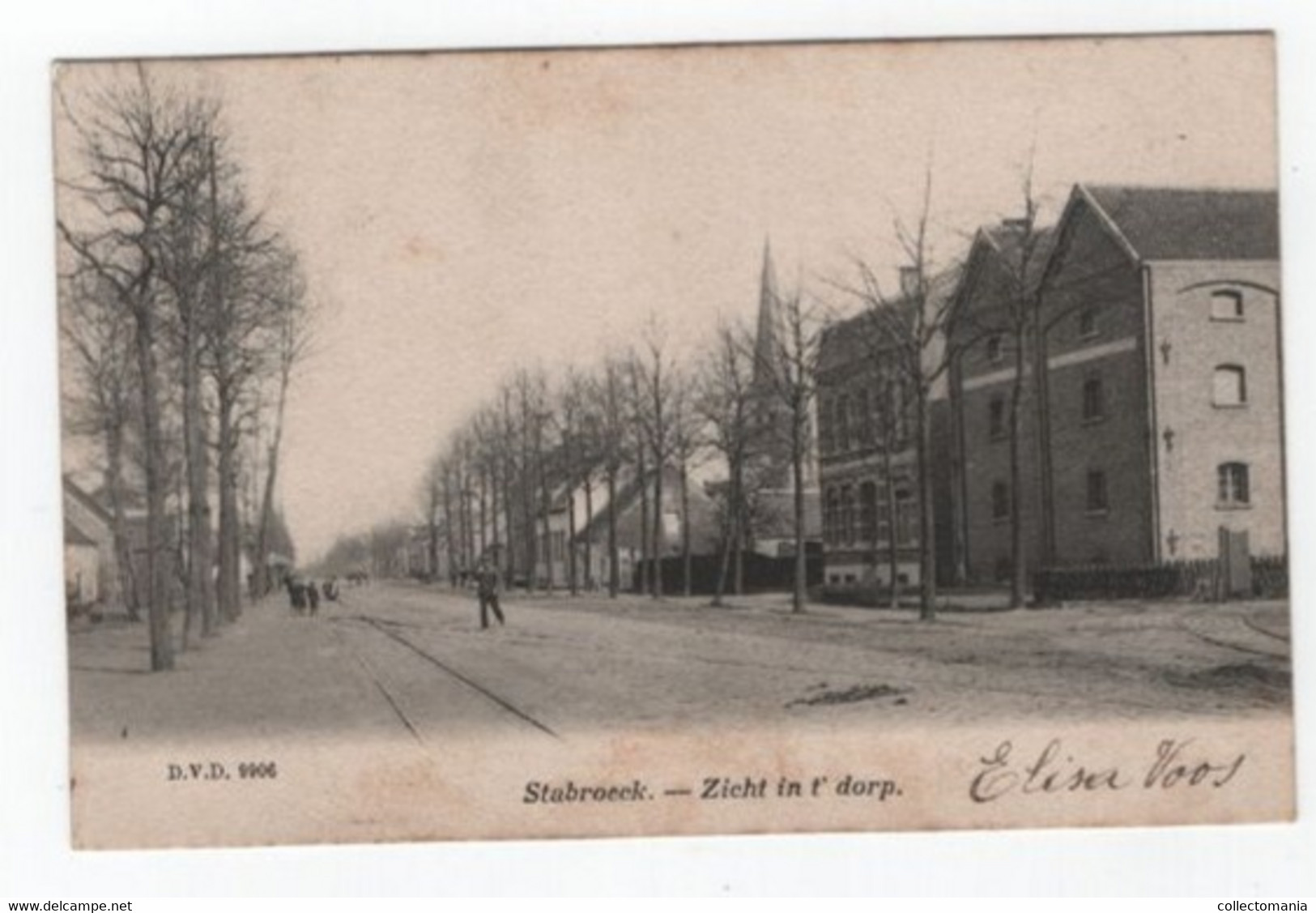 1 Oude Postkaart STABROECK Stabroek  Zicht In Het Dorp    Uitgever D.V.D. - Stabroek