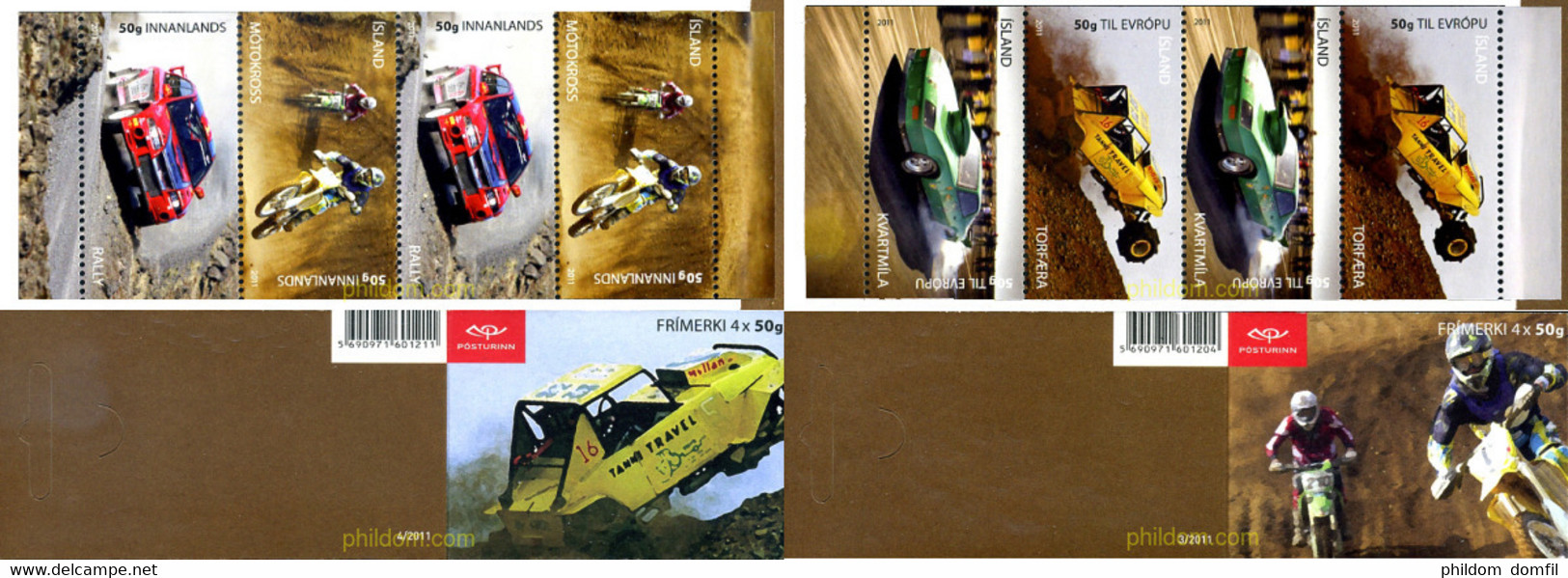 260221 MNH ISLANDIA 2011 MOTORSPORT - Lots & Serien