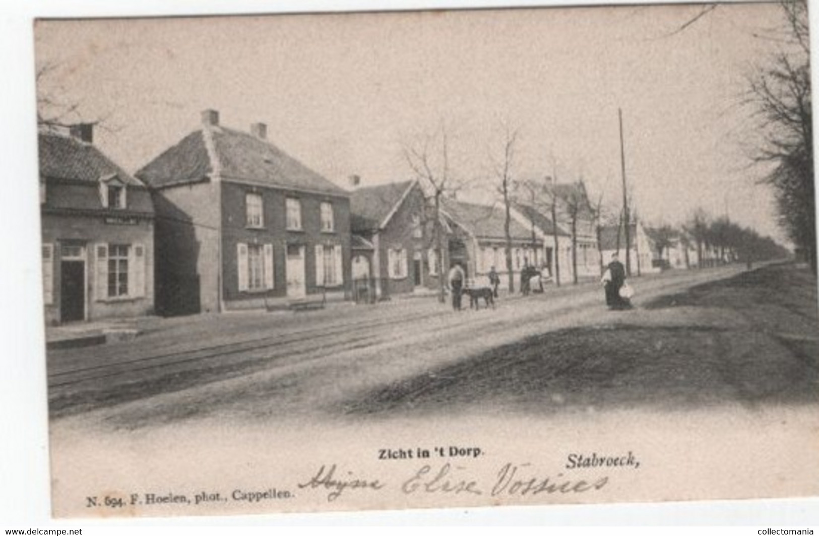 1 Oude Postkaart STABROECK Stabroek Zicht In Het Dorp    Uitgever Hoelen - Stabrök