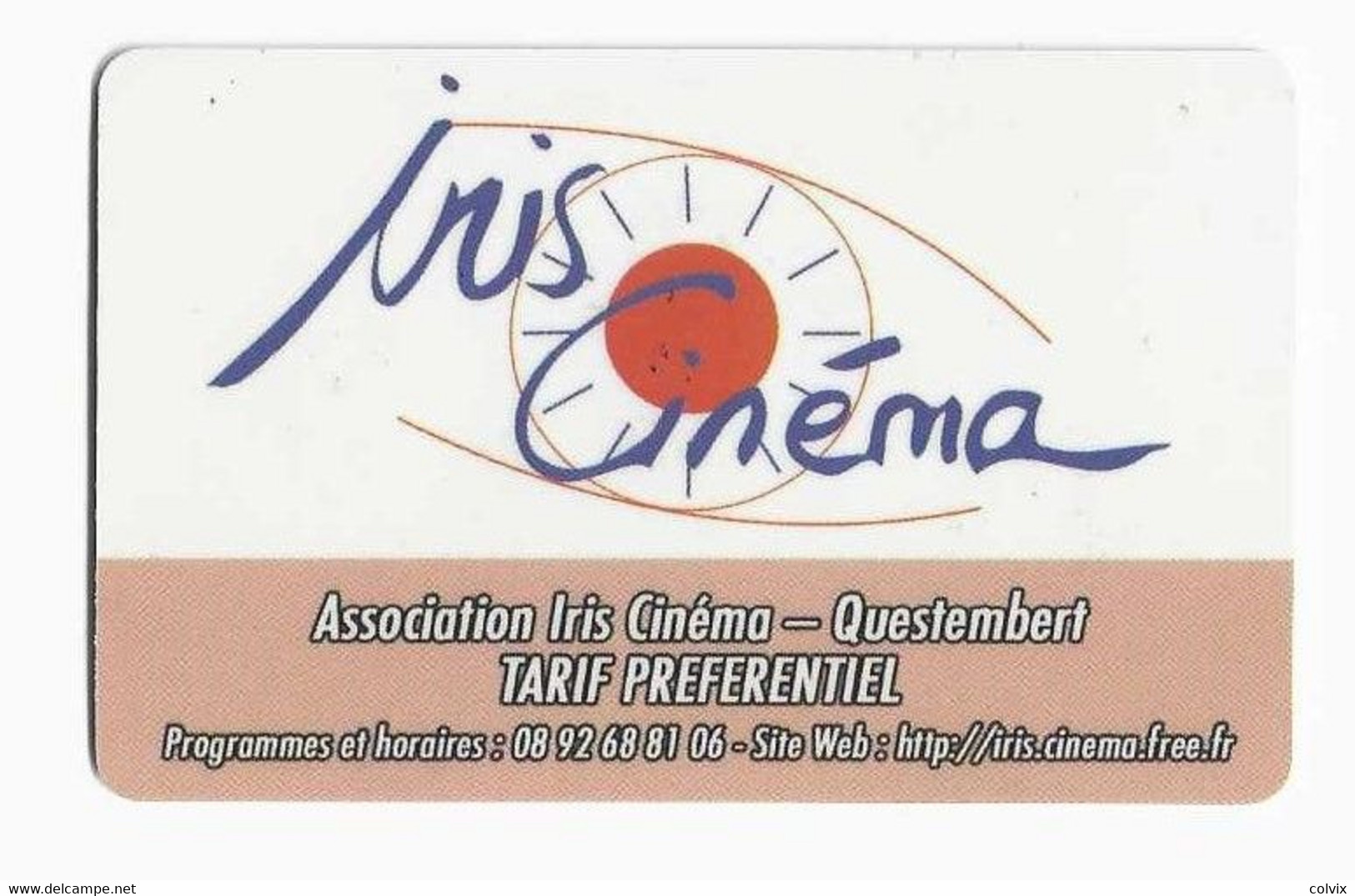 FRANCE CARTE CINEMA  IRIS QUESTEMBERT - Kinokarten