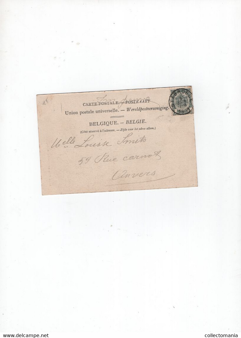 1 Oude Postkaart STABROECK   KERK   Anno 1908  Uitgever Hoelen  N°229 - Stabroek