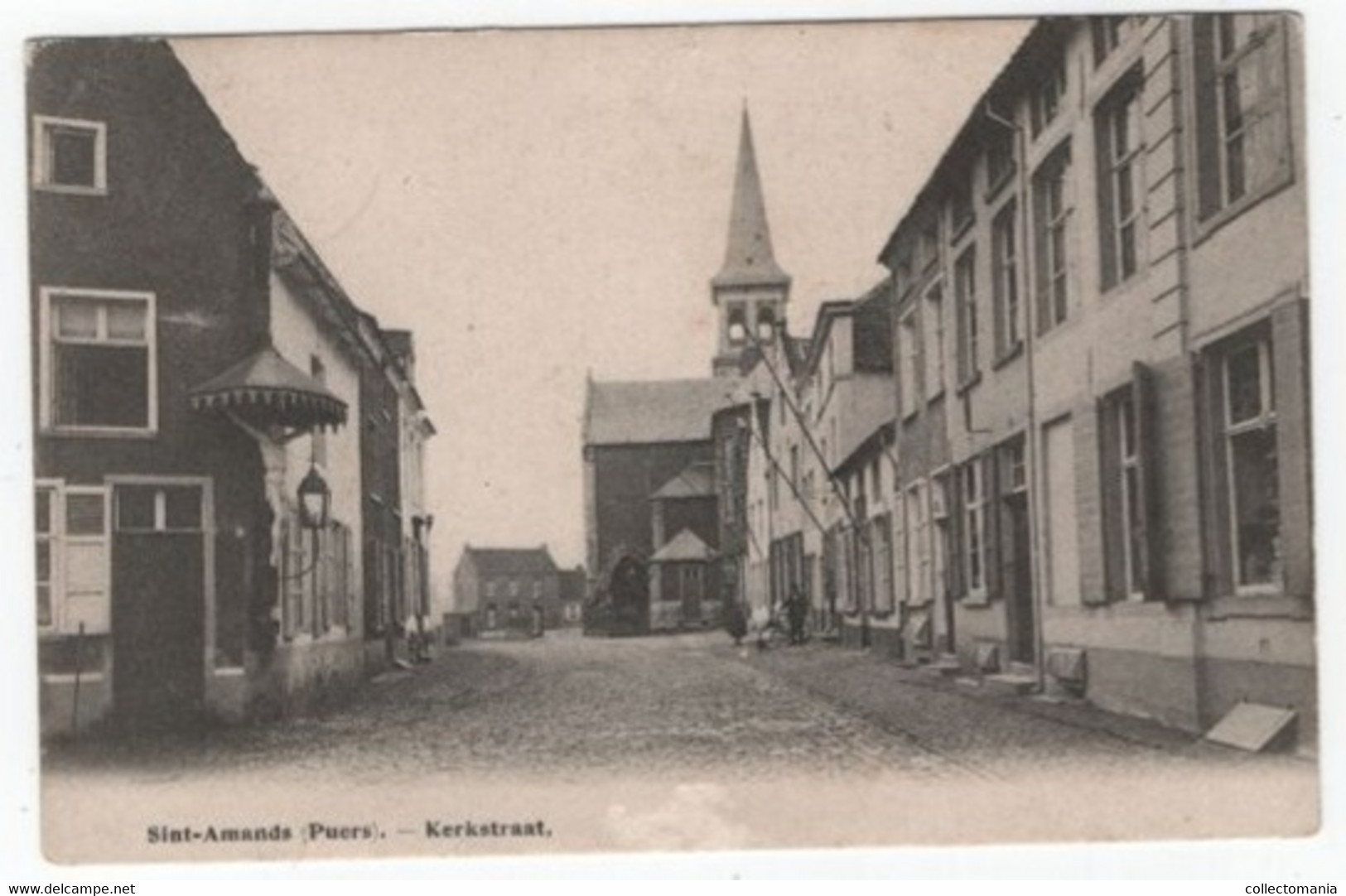 1 Oude Postkaart Sint -Amands Puers Puurs Kerkstraat - Sint-Amands