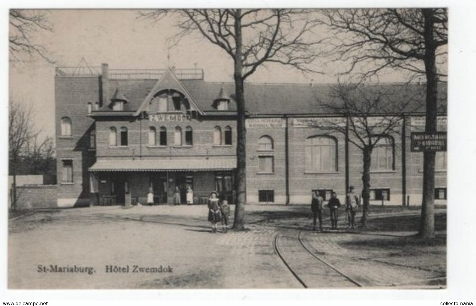 1 Oude Postkaart Sint Mariaburg Hotel Zwemdok - Sint-Amands