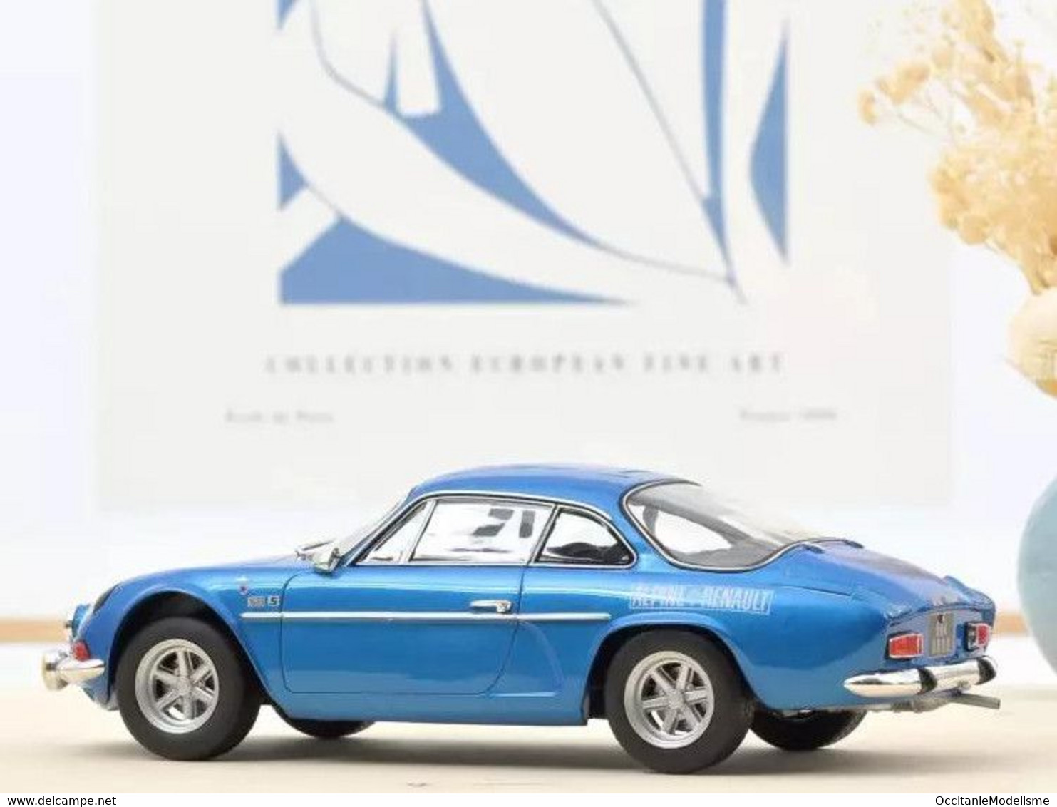 Norev - ALPINE RENAULT A110 1600S 1972 Bleu Avec Décoration Latérale Réf. 185307 Neuf NBO 1/18 - Norev