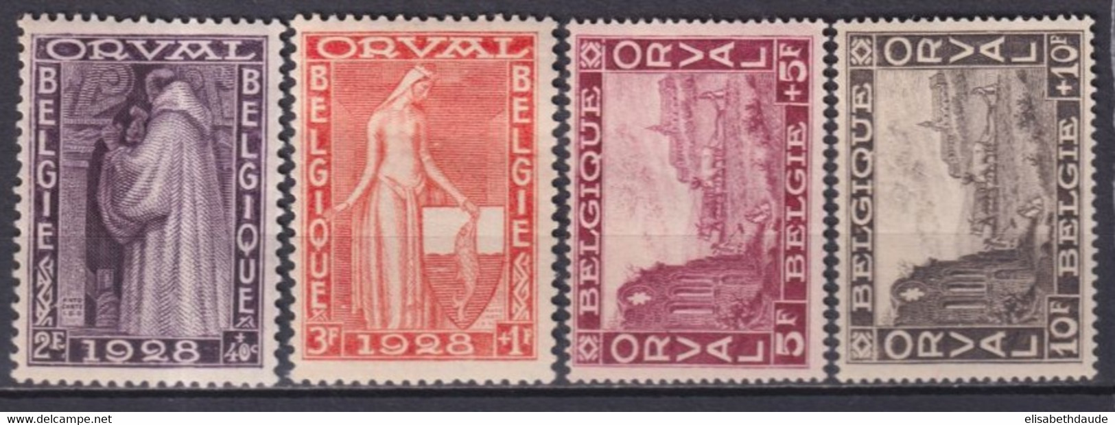 BELGIQUE - 1928 - YVERT N°263/268 * MLH - COTE = 82.5 EUR. - Unused Stamps