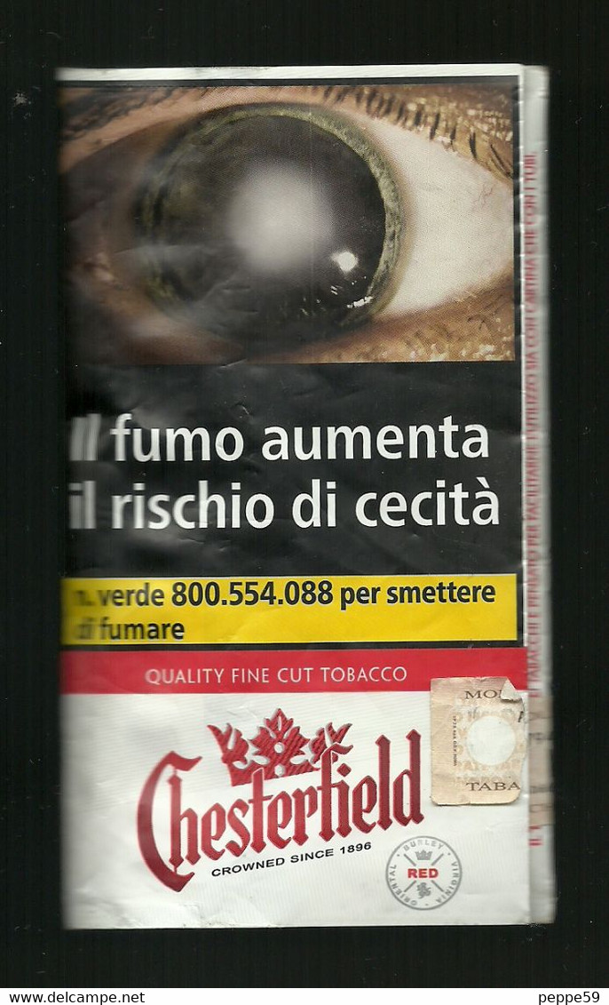 Busta Di Tabacco (Vuota) - Chesterfield  Red  Da 30g - Etiquettes