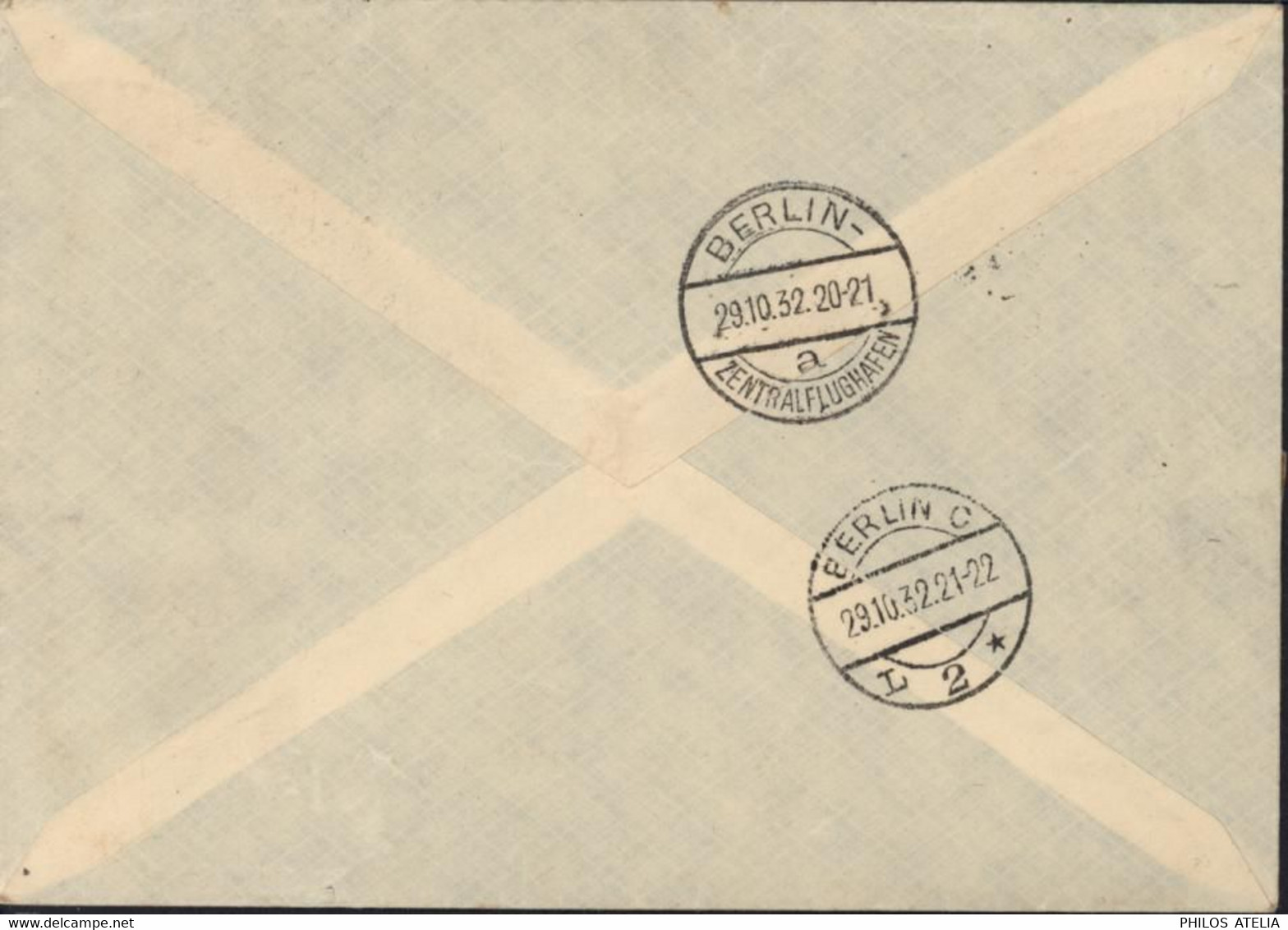 Russie YT 433 + 457 X2 + Poste Aérienne N°22A Moscou 28 10 1932 Cachet Zweigluftpostamt Berlin Zentralflughafen - Covers & Documents