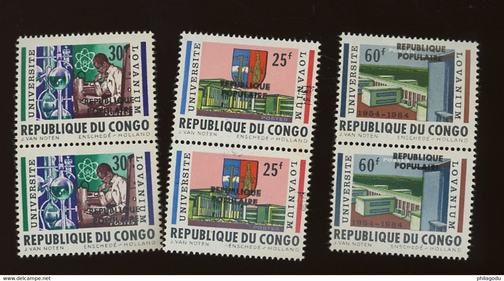 1964.  Republique Populaire. 3 Val Lovanium **. . Cote 2 X. 46-€ **     Complet. - Atomo