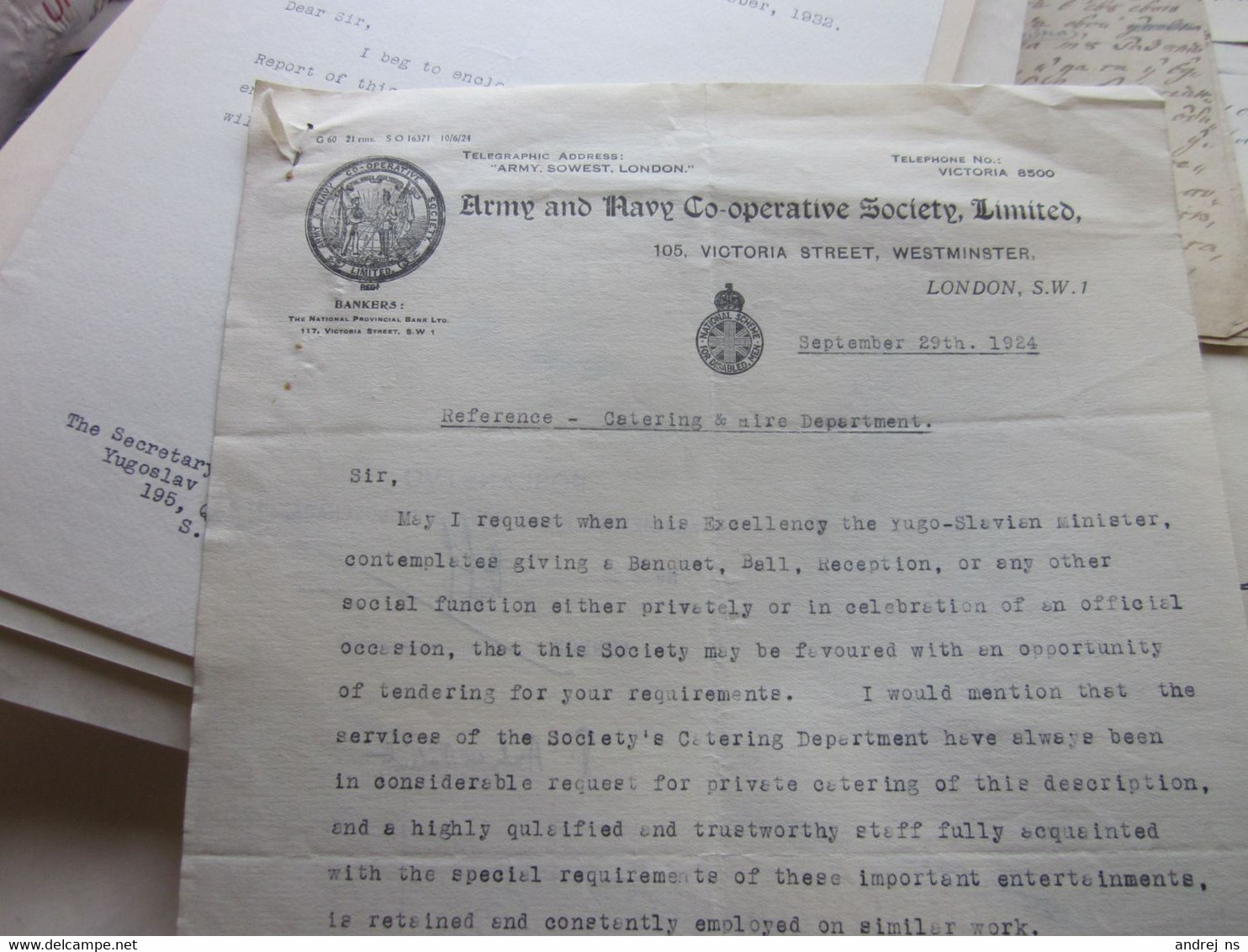Army And Navy Co - Operative Society Limited London 1924 - Royaume-Uni