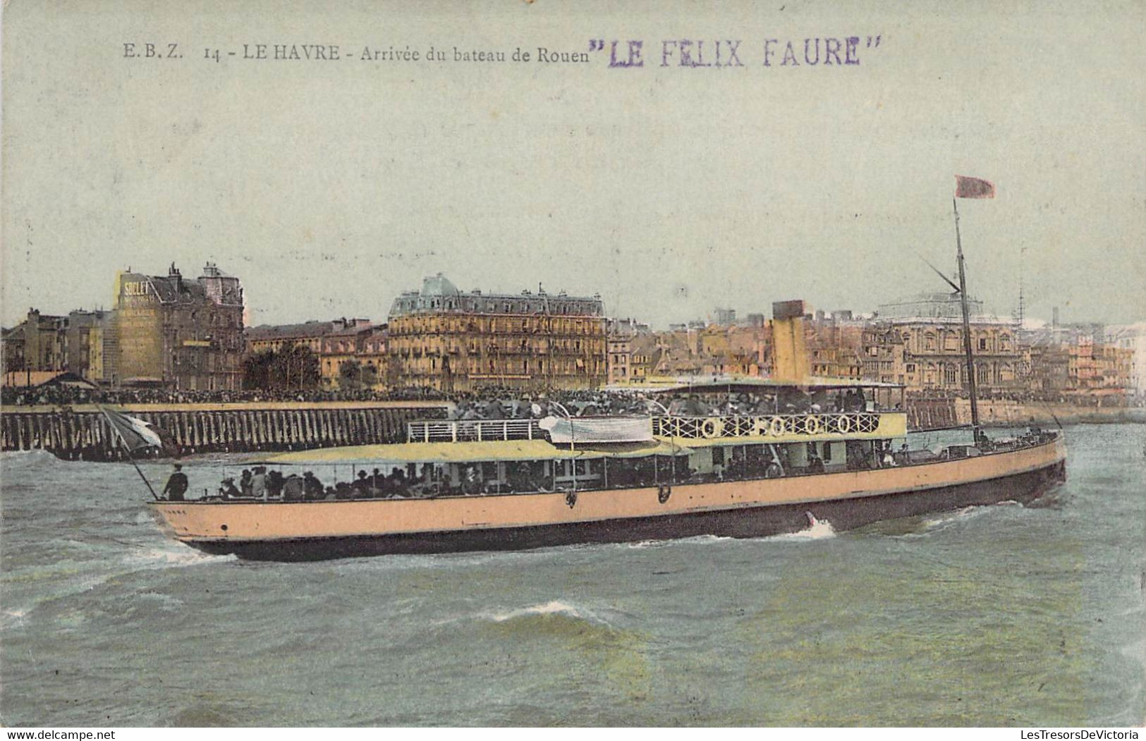 CPA France - Seine Maritime - Le Havre - Arrivée Du Bateau De Rouen - Le Felix Faure - Colorisée - Navire - Port - Hafen