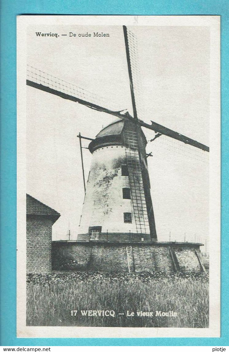 * Wervik - Wervicq (West Vlaanderen) * (P.J. Bruxelles, Nr 17) De Oude Molen, Le Vieux Moulin, Muhle, Mill, TOP, Rare - Wervik