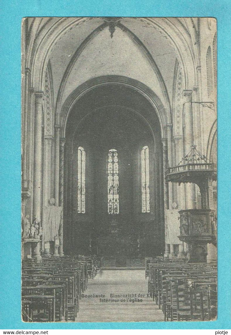 * Boekhoute - Bouchaute (Assenede - Oost Vlaanderen) * (Uitg J.A. Bendel Teirlinck, Nr 7) Intérieur De L'église, Kerk - Assenede