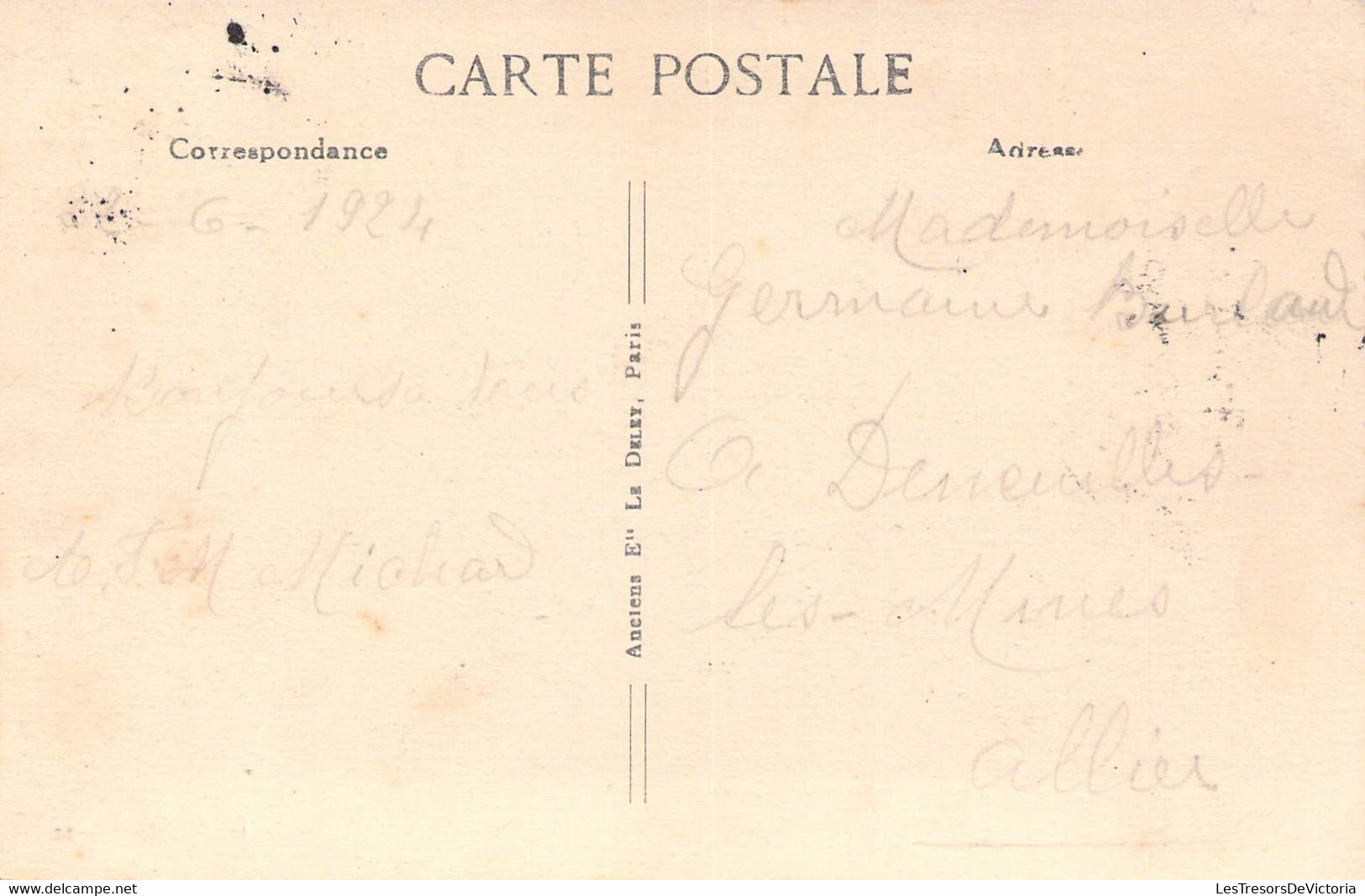 CPA Transports - Bateau - Paquebot - Le Havre - L'Amiral Ponty - G. F. - E. Le Deley. - Oblitérée Avril 1924 Seine Inf. - Paquebots