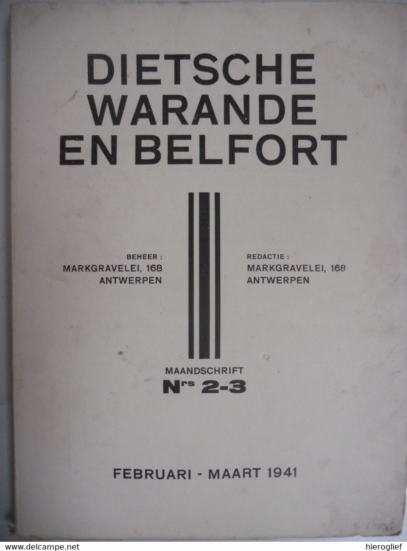 Dietsche Warande & Belfort 1941 Nr 2-3 Tijdschrift Voor Letterkunde En Geestesleven Verschaeve Holst Albe Roelkants - Belletristik