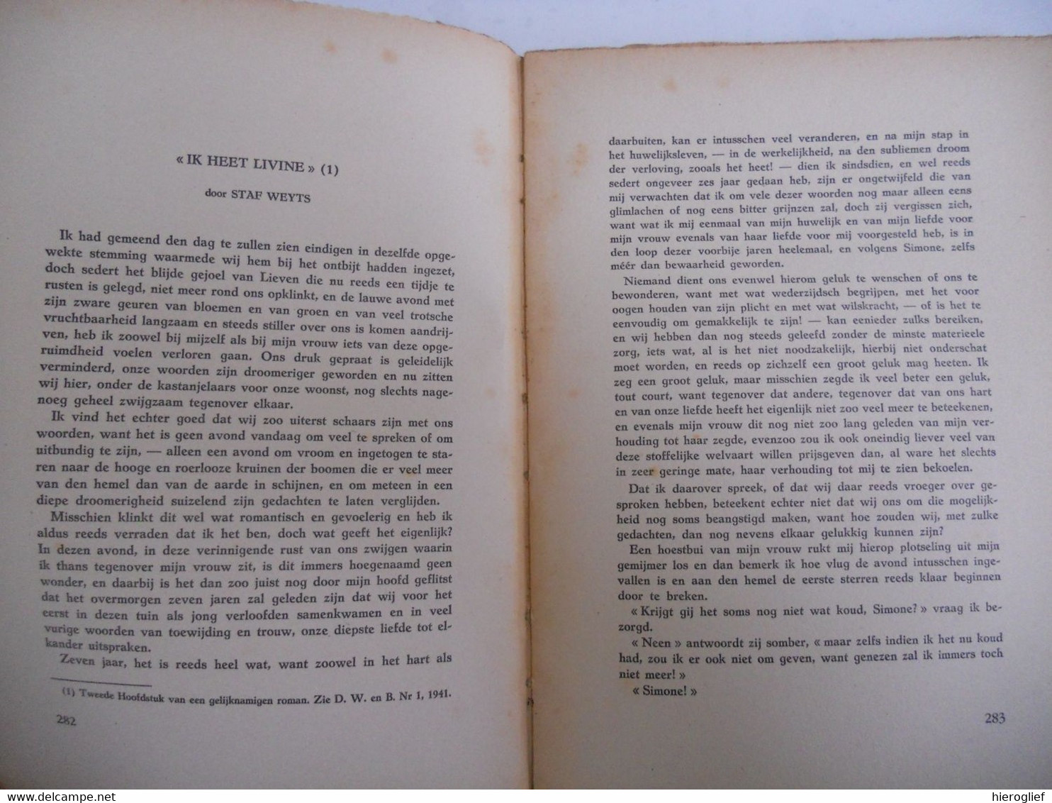 Dietsche Warande & Belfort 1941 Nr 6 Tijdschrift Voor Letterkunde En Geestesleven Walschap Koenen Weyts Albe - Littérature