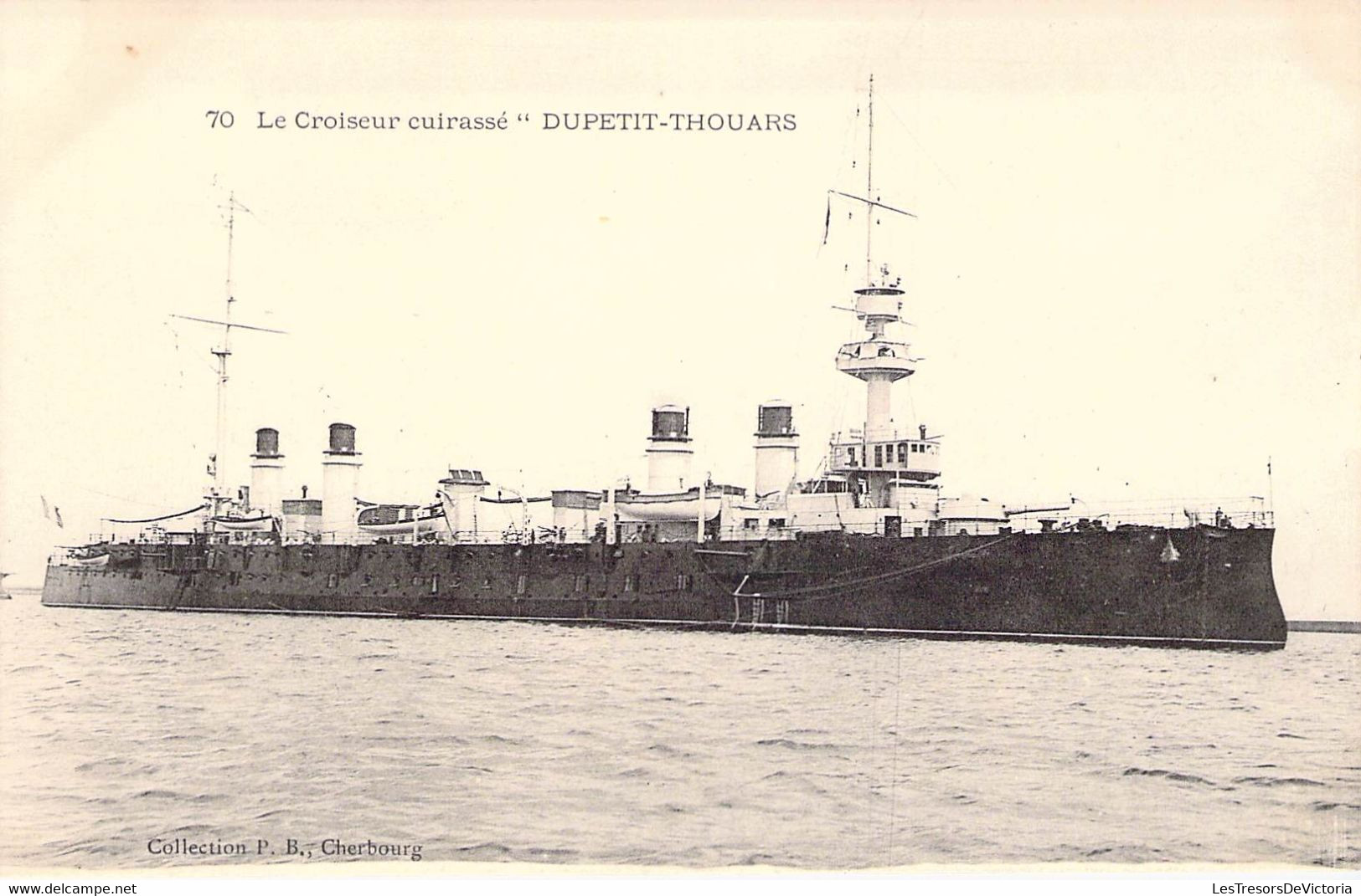 CPA Transports - Bateau - Guerre - Le Croiseur Cuirassé - Dupetit Thouars - Collection P. B. Cherbourg - Warships