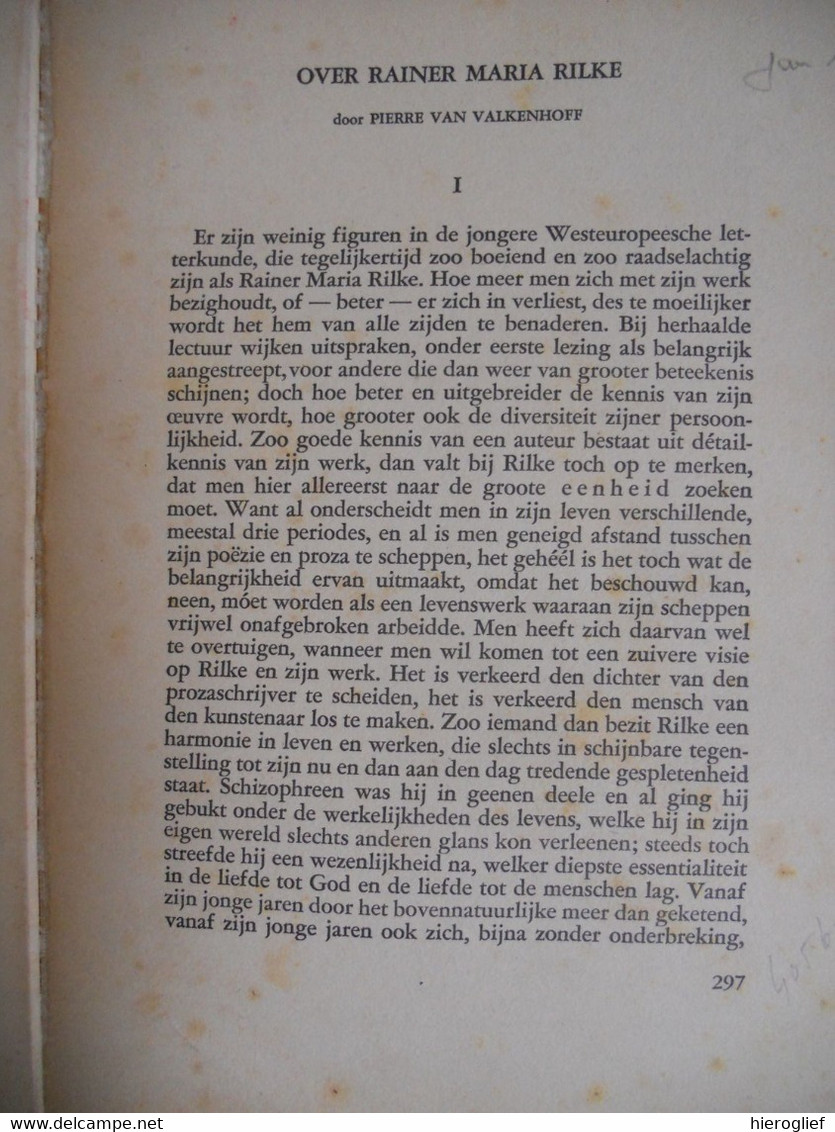 Dietsche Warande & Belfort 1941 Nr 7 Tijdschrift Voor Letterkunde En Geestesleven Rilke Valkenhoff Vercammen Brugge - Littérature