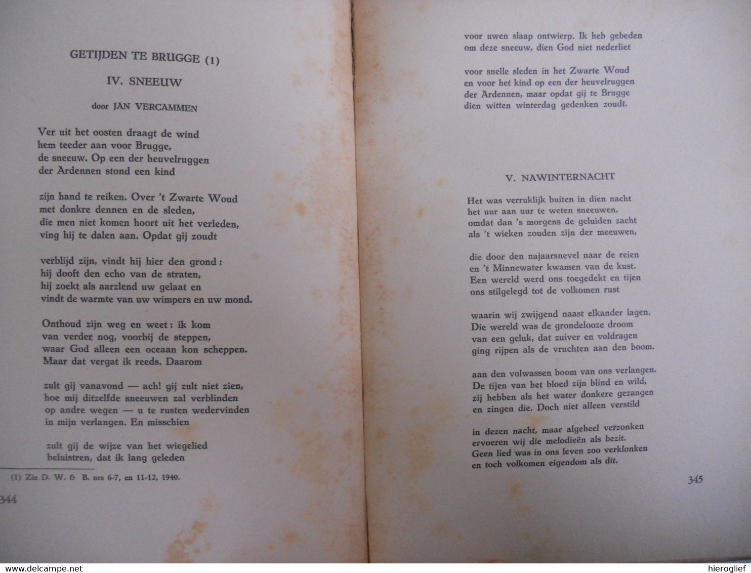 Dietsche Warande & Belfort 1941 Nr 7 Tijdschrift Voor Letterkunde En Geestesleven Rilke Valkenhoff Vercammen Brugge - Literatuur