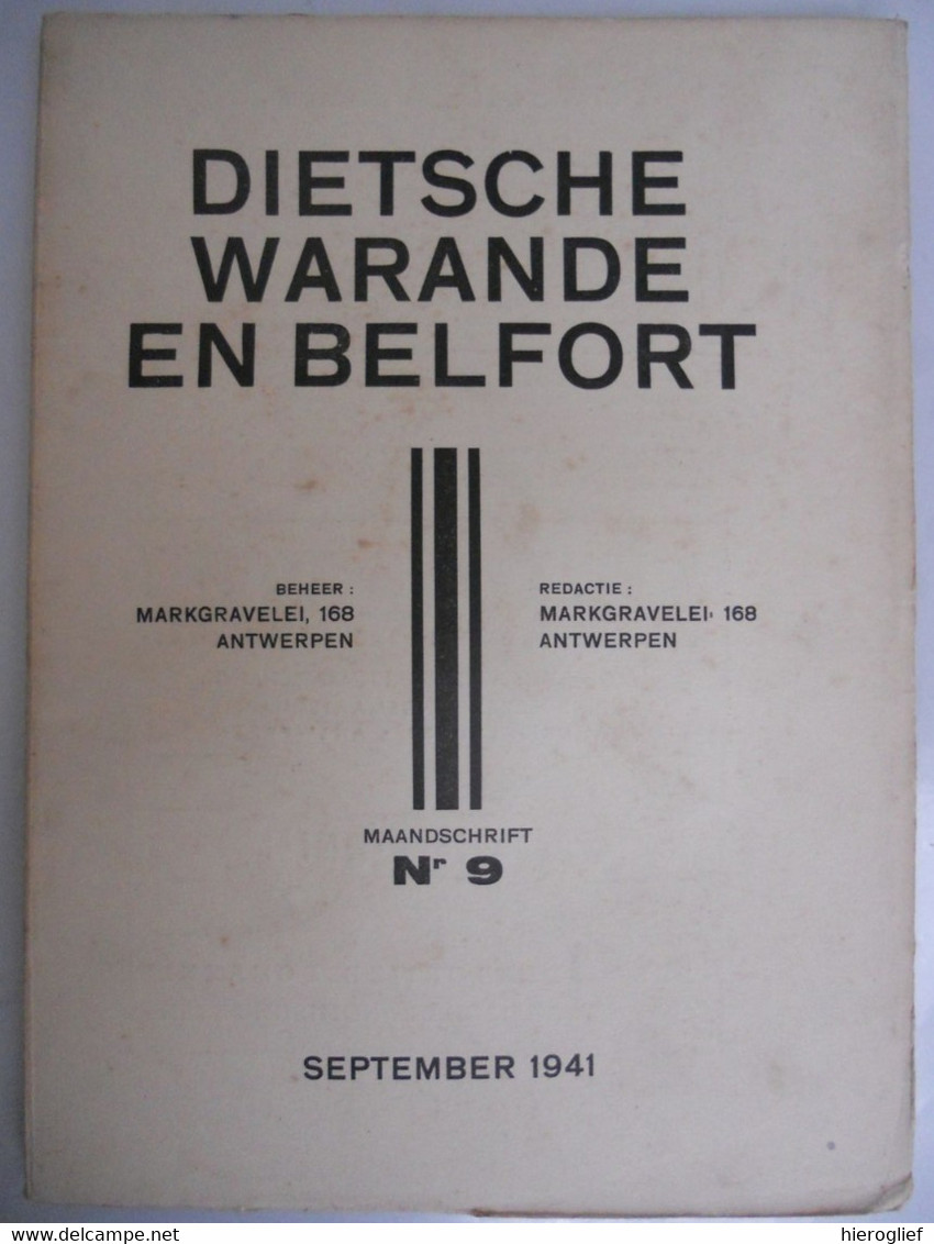 Dietsche Warande & Belfort 1941 Nr 9 Tijdschrift Voor Letterkunde En Geestesleven André Demedts Jan Broeckx Grauls - Literatuur
