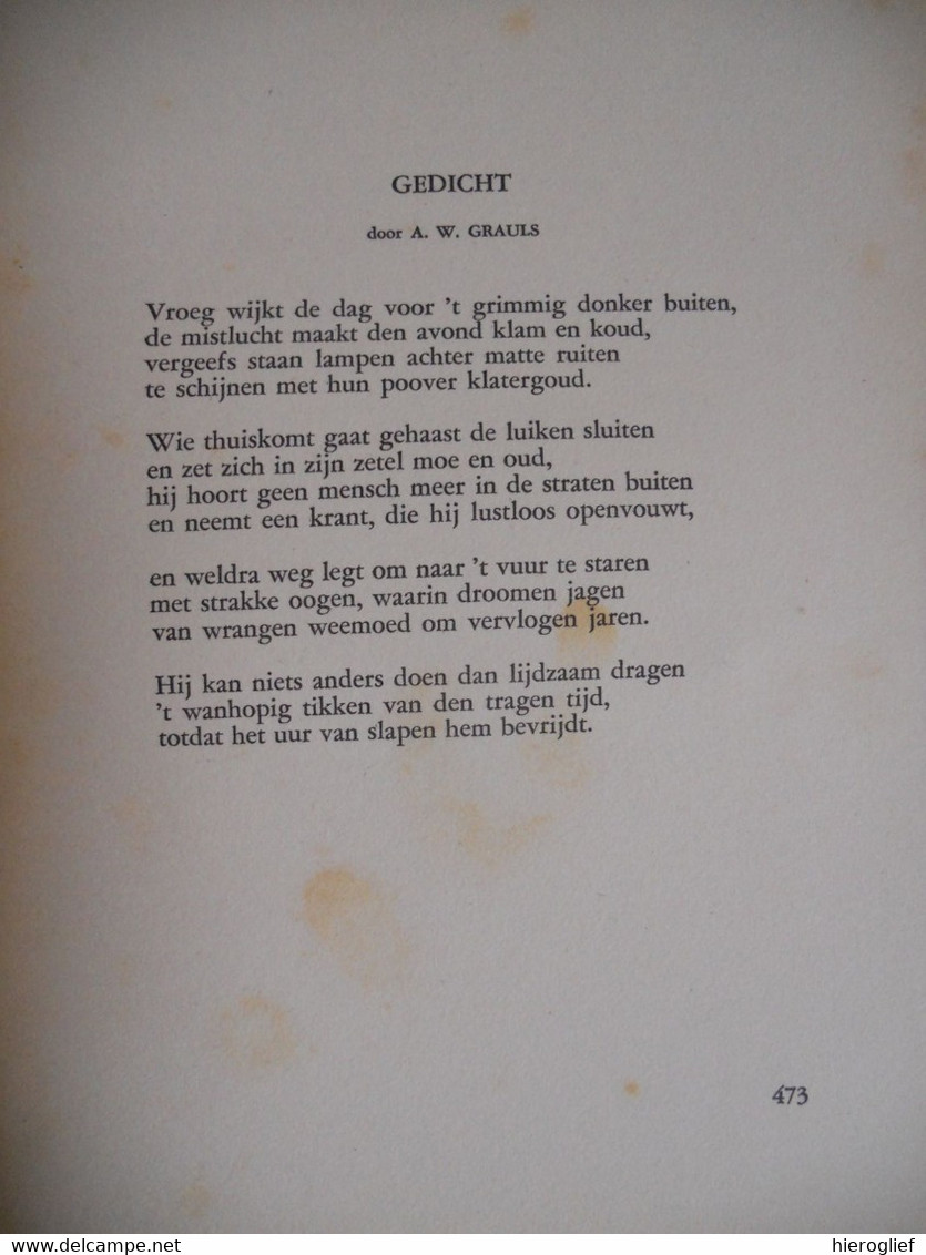 Dietsche Warande & Belfort 1941 Nr 9 Tijdschrift Voor Letterkunde En Geestesleven André Demedts Jan Broeckx Grauls - Littérature