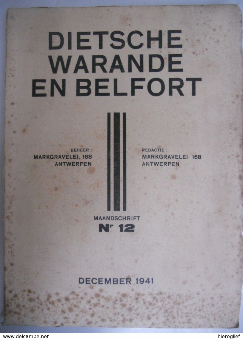 Dietsche Warande & Belfort 1941 Nr 12 Tijdschrift Voor Letterkunde En Geestesleven Minne Roelants Albe - Belletristik
