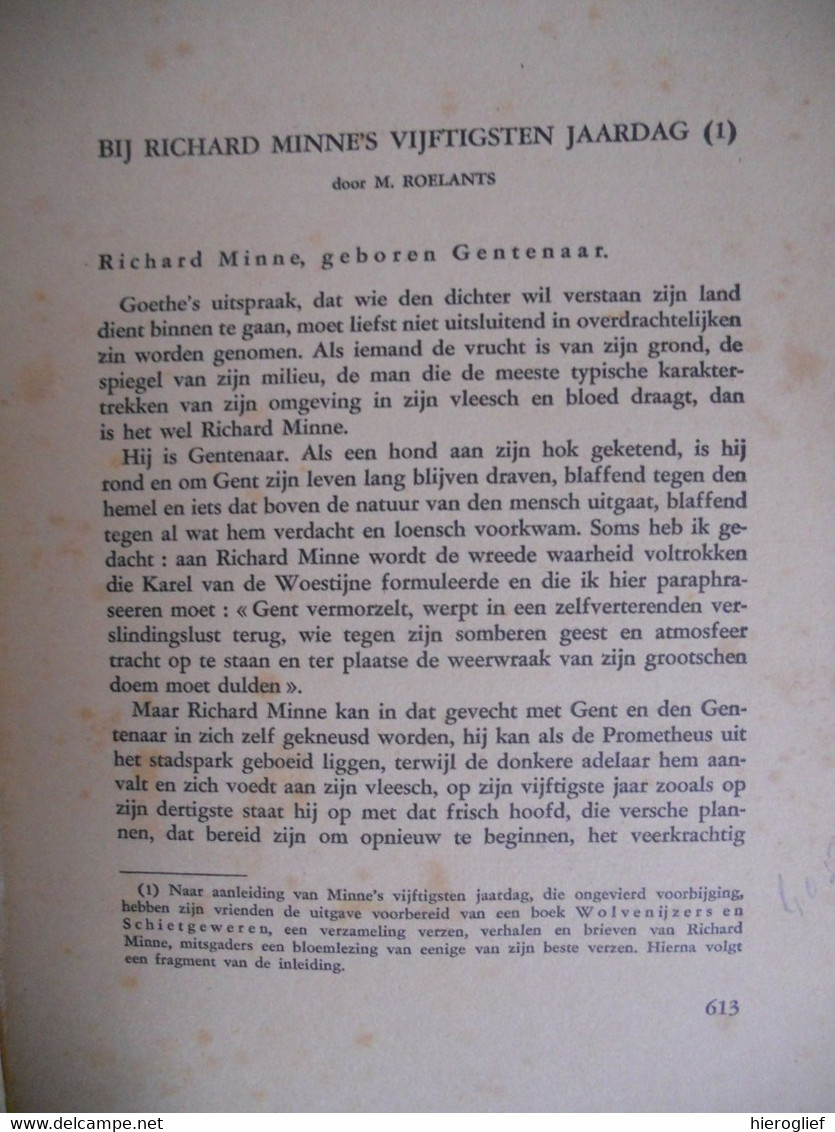 Dietsche Warande & Belfort 1941 Nr 12 Tijdschrift Voor Letterkunde En Geestesleven Minne Roelants Albe - Literatuur