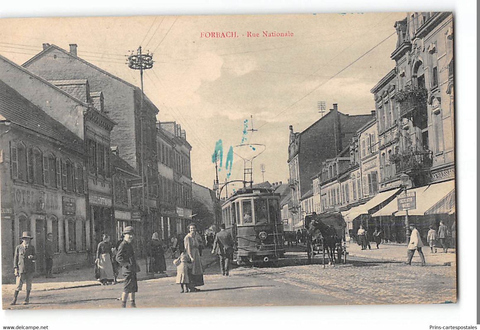 CPA 57 Forbach Rue Nationale Et Le Tramway - Forbach