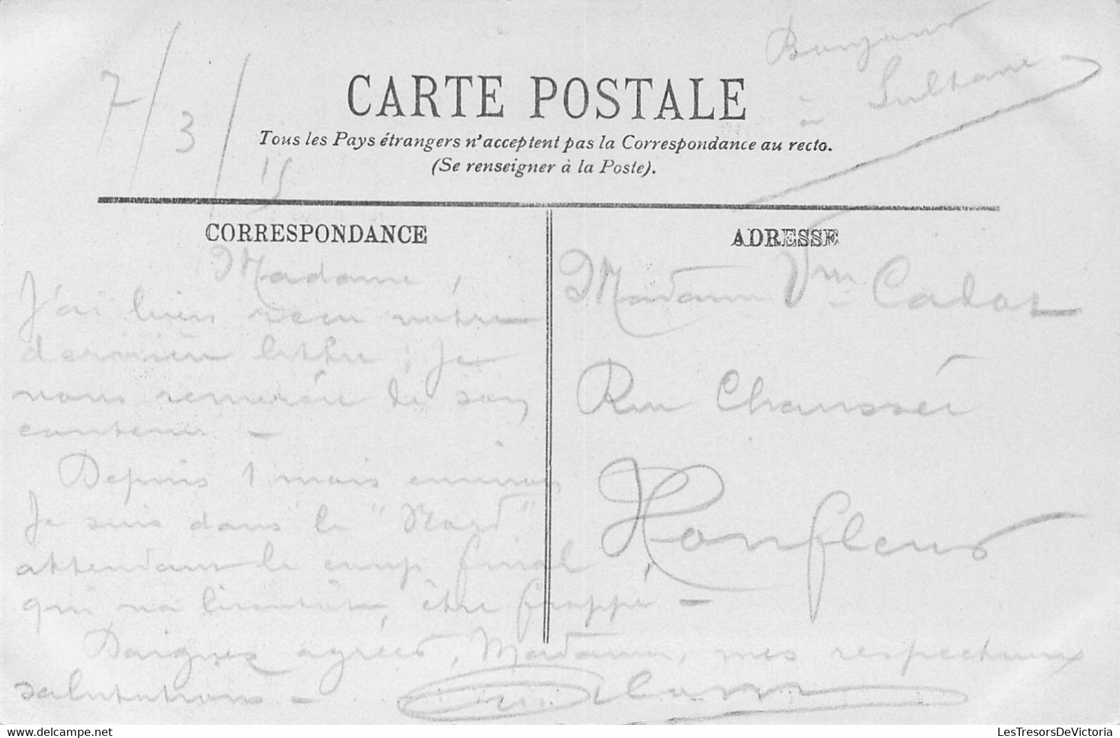 CPA Transports - Bateau - Guerre - Marine De Guerre - Le Borda - Ecole Navale - L. L. - 7 Mars 1915 - Trois Mâts - Guerra