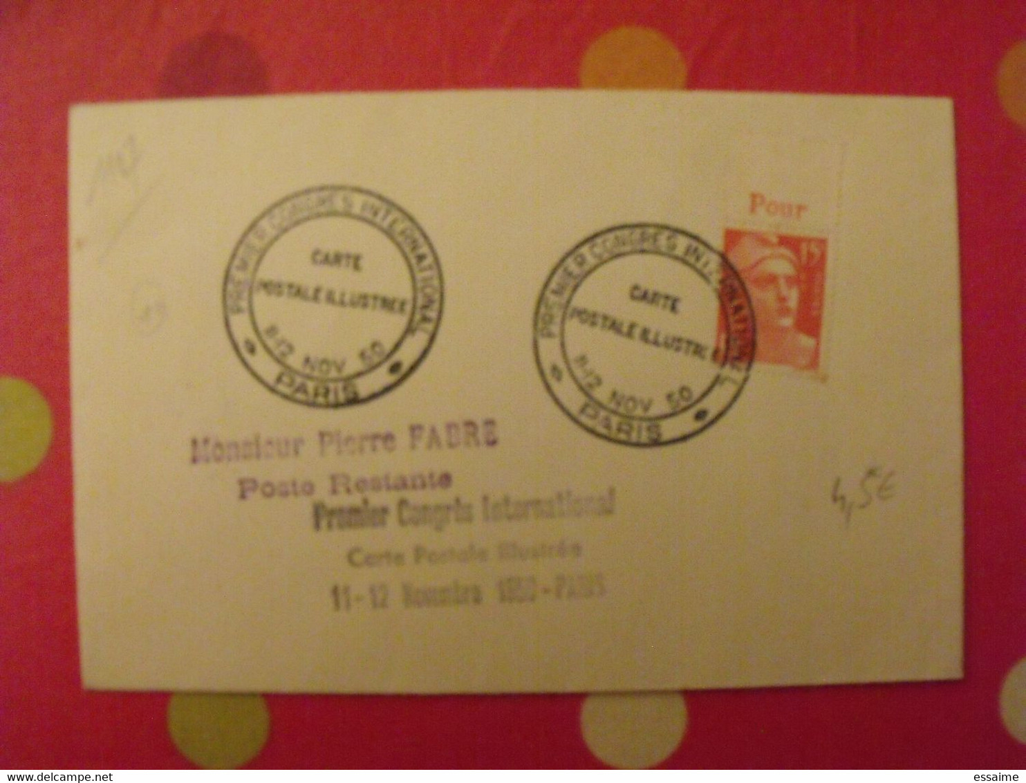 Lettre + Timbre Pub Publicitaire Gandon N° 813. Poste Pour. Publicité Carnet Réclame. - Storia Postale