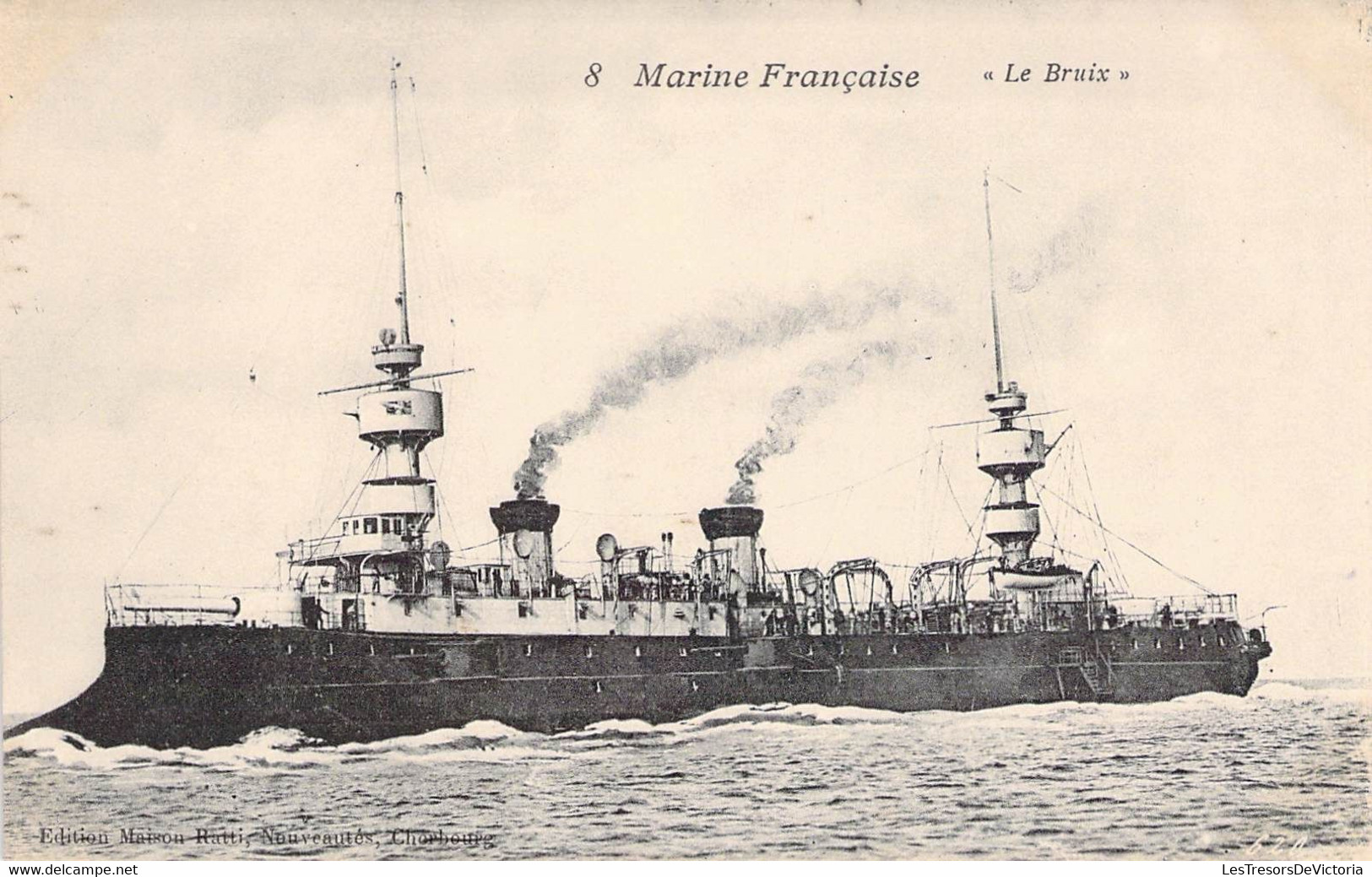 CPA Transports - Bateau - Guerre - Marine Française - Le Bruix - Edition Maison Ratti Nouveautés Cherbourg - Navire - Krieg