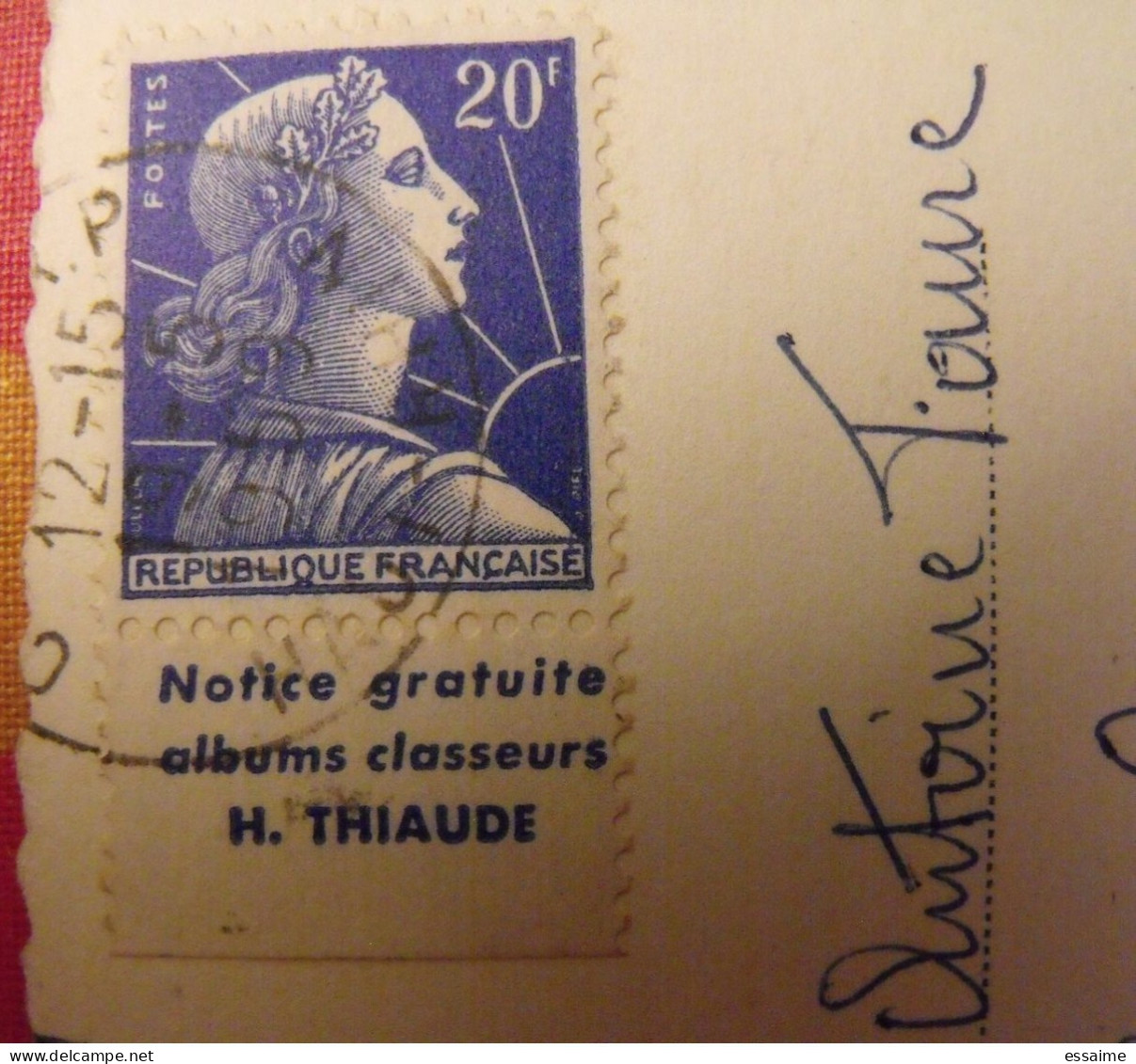 Carte Postale + Timbre Pub Publicitaire Muller 20 F N° 1011B. Thiaude. Publicité Carnet Réclame. - Brieven En Documenten
