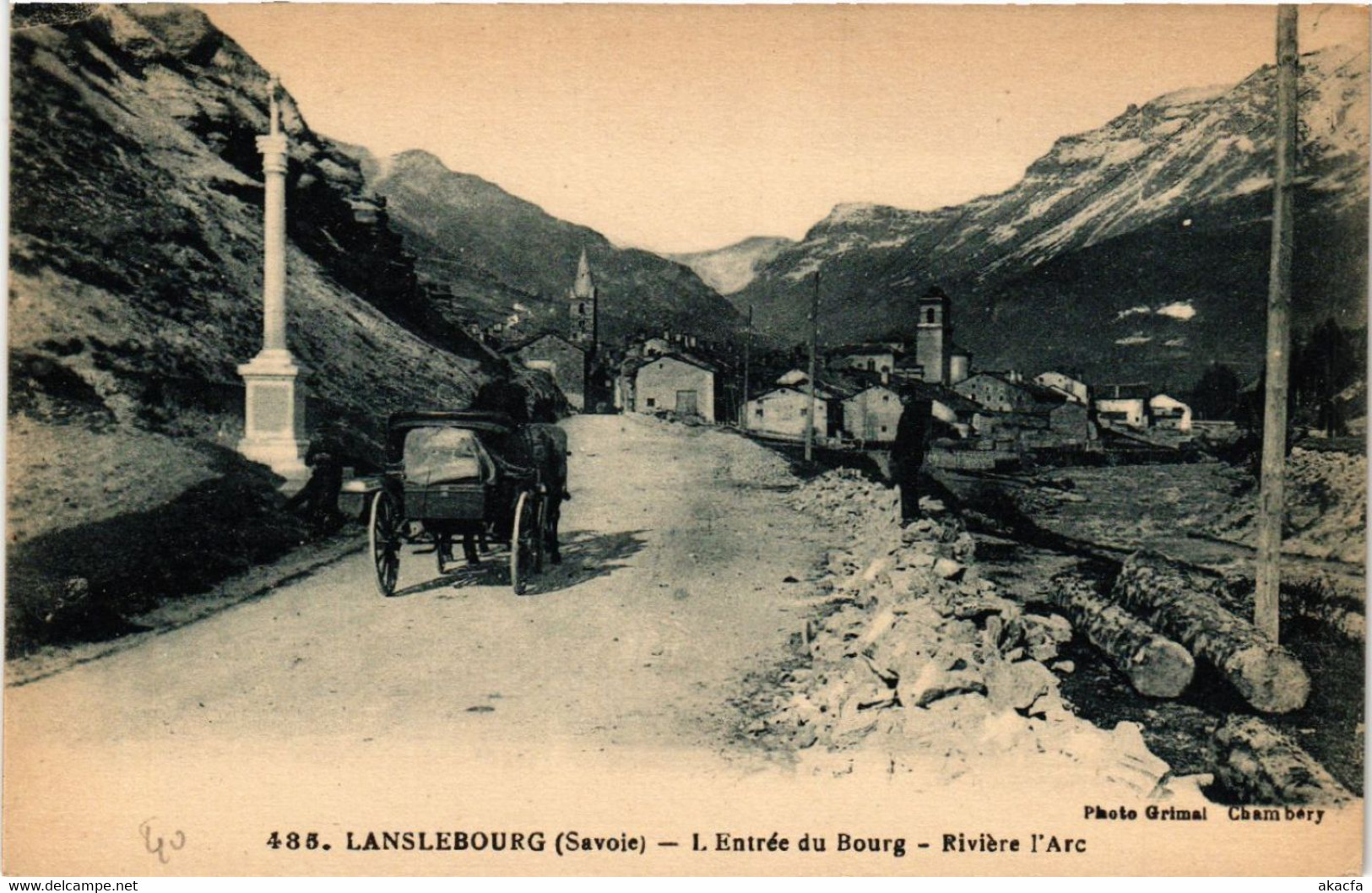 CPA LANSLEBOURG - L'Entrée Du BOURG - Riviere L'Arc (438535) - Val Cenis