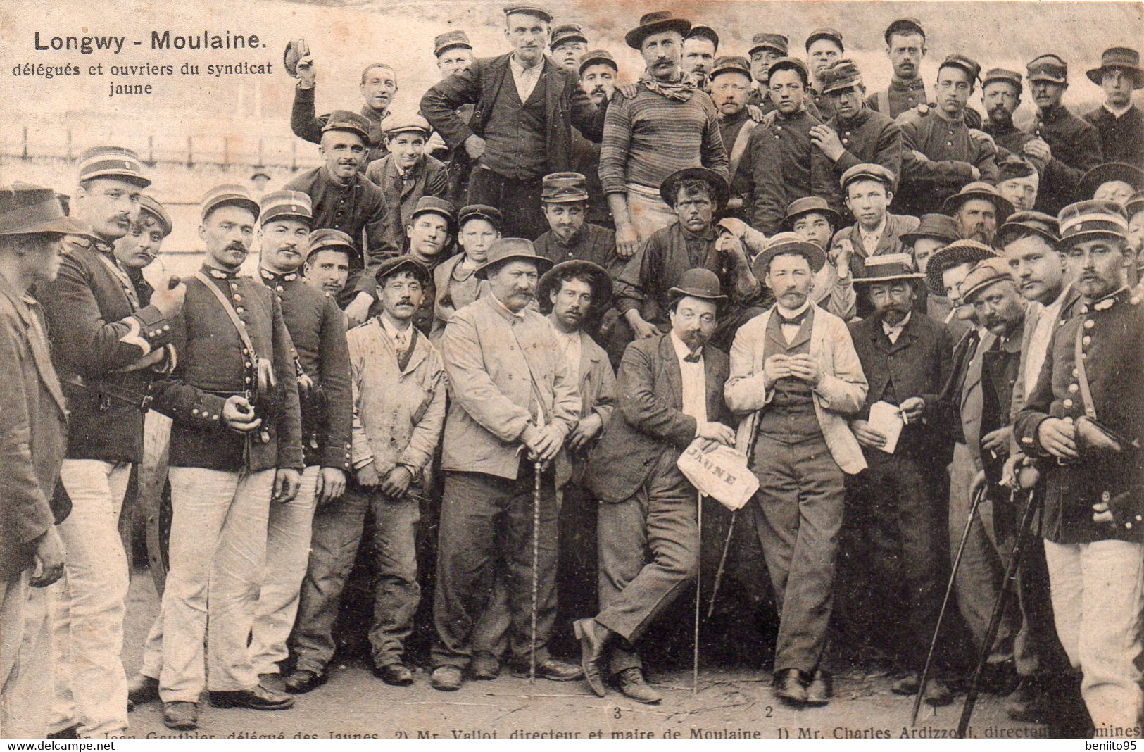 CPA De LONGWY-MOULAINE - Délégués Et Ouvriers Du Syndicat Jaune. - Longwy