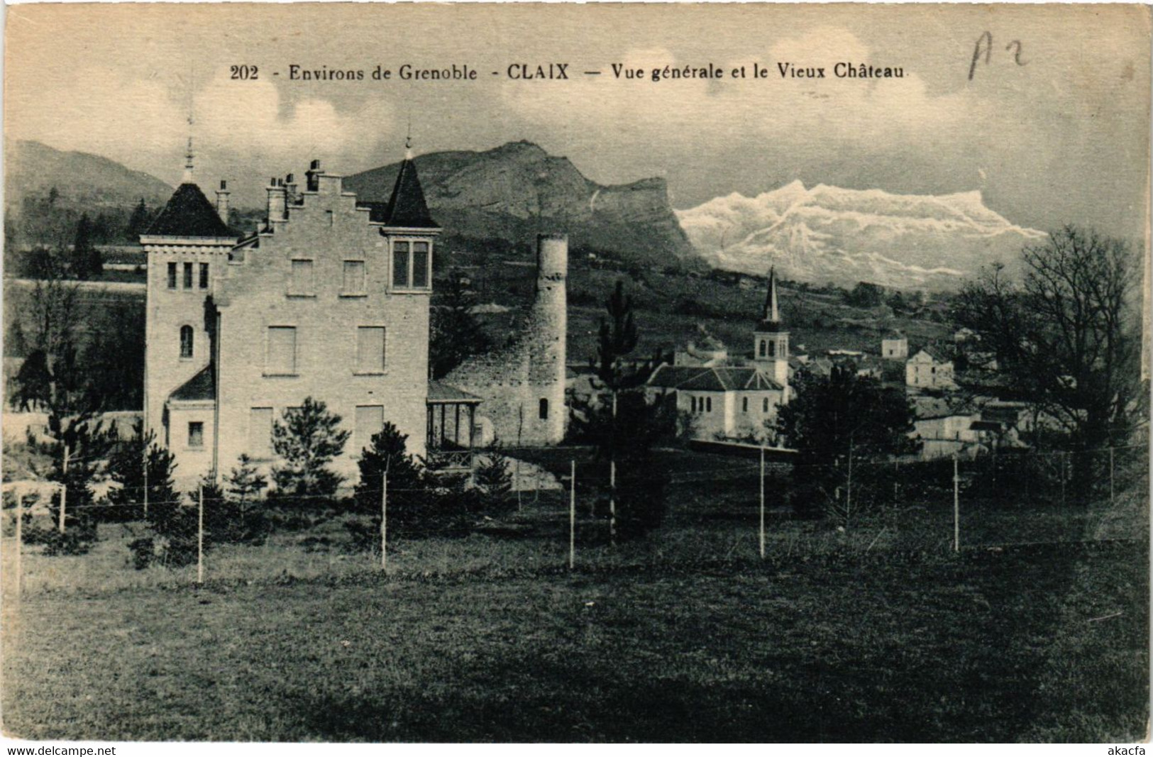 CPA AK Env. De GRENOBLE - CLAIX - Vue Générale Et Le Vieux Chateau (433074) - Claix