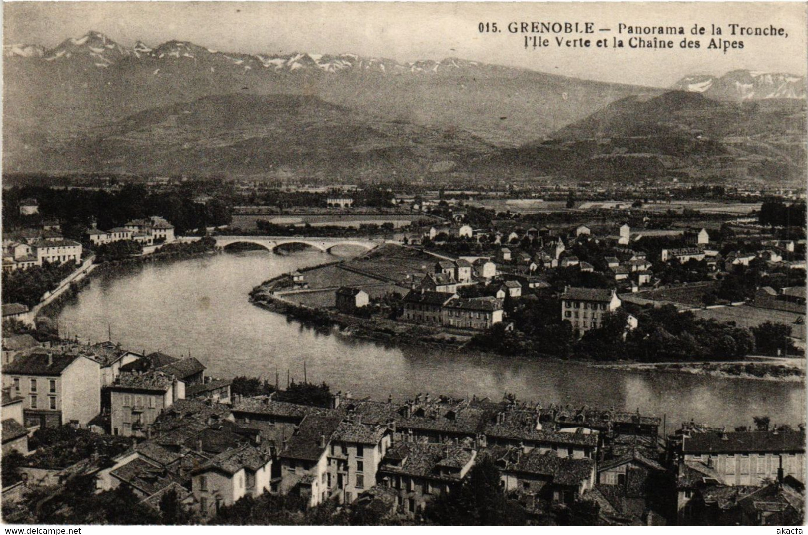 CPA GRENOBLE - Panorama De La TRONCHE - L'Ile Verte Et La Chaine Des (434288) - La Tronche