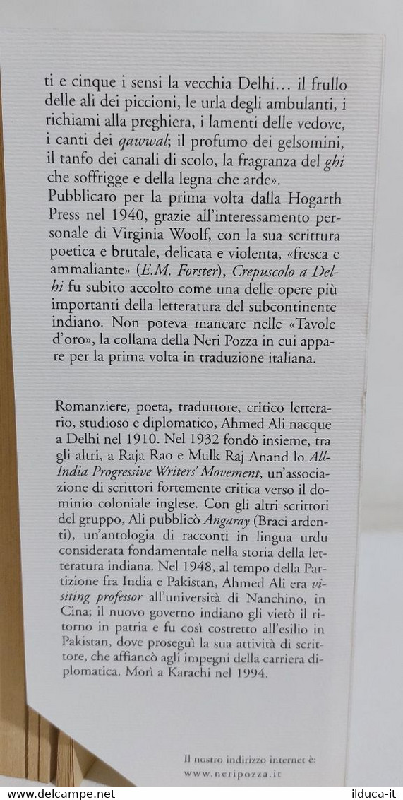 I109150 Ahmed Ali - Crepuscolo A Delhi - Ed. Neri Pozza 2004 - Novelle, Racconti