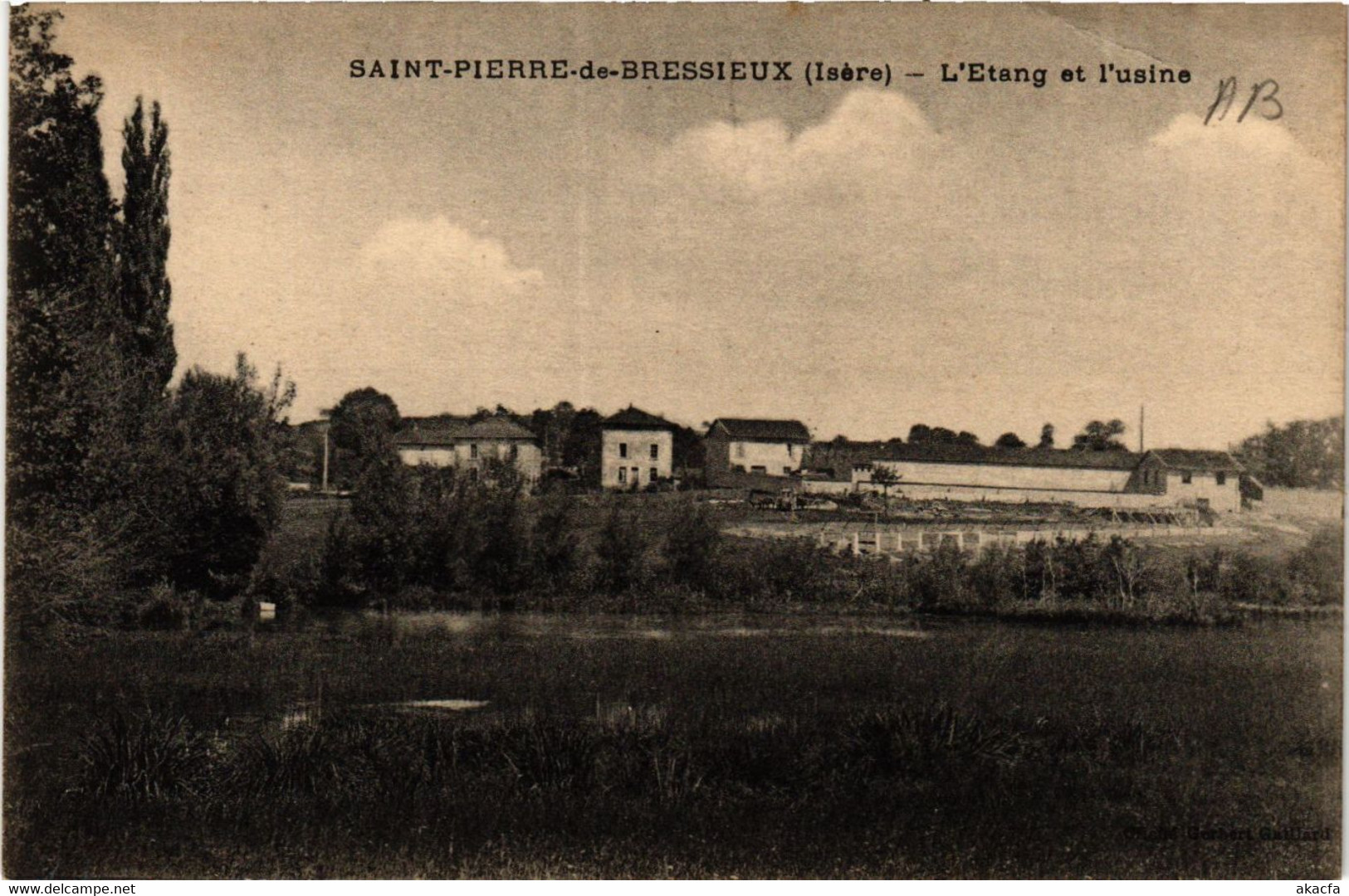 CPA St-PIERRE-de-BRESSIEUX - L'Etang Et L'usine (391897) - Bressieux