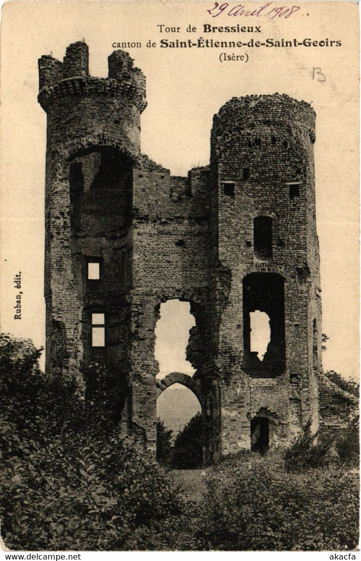 CPA Tour De BRESSIEUX Canton De St-ÉTIENNE-de-St-GEOIRS (392088) - Bressieux