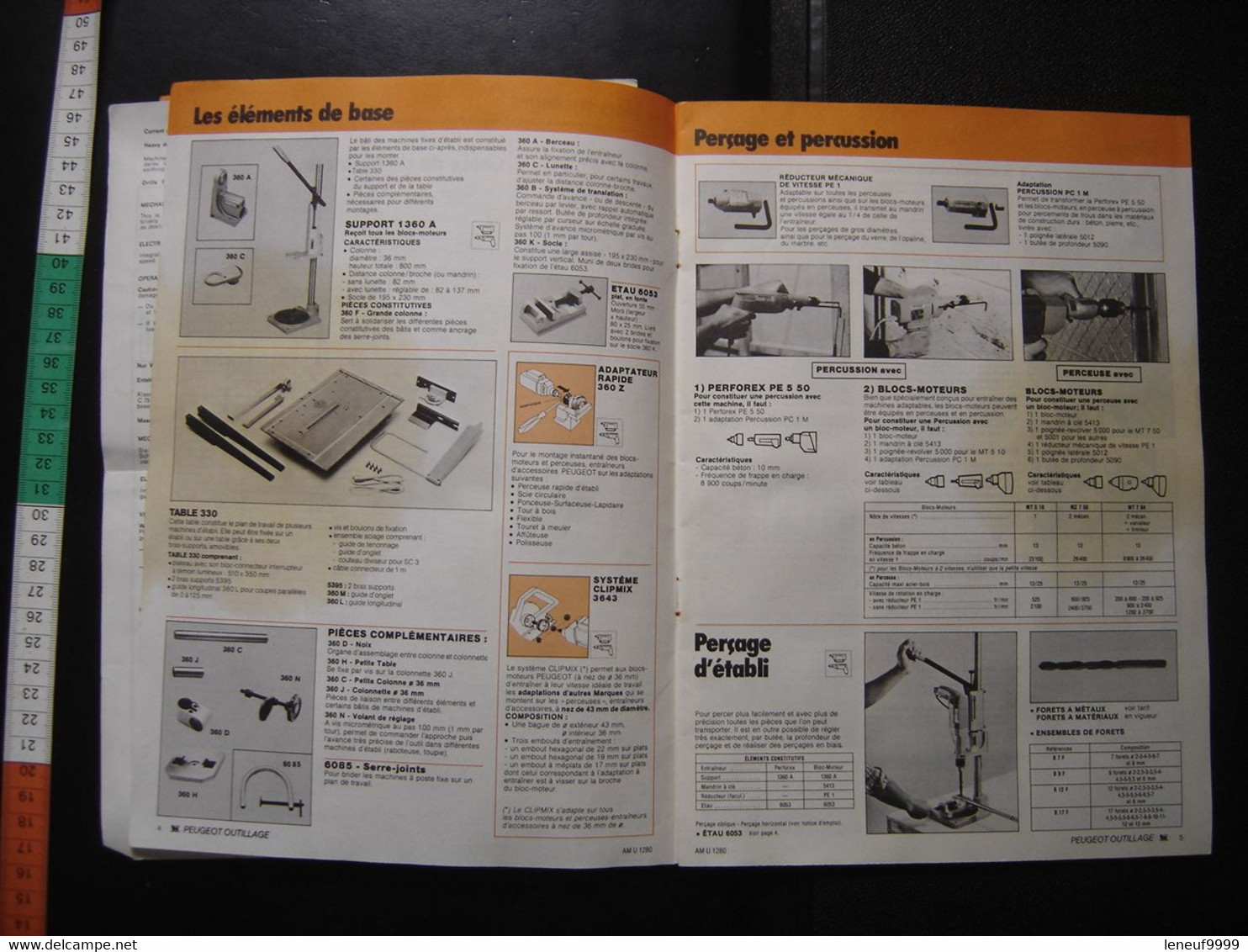 Brochure Publicite PEUGEOT Outillage Perceuses Blocs Moteurs Machines Integrales - Matériel Et Accessoires